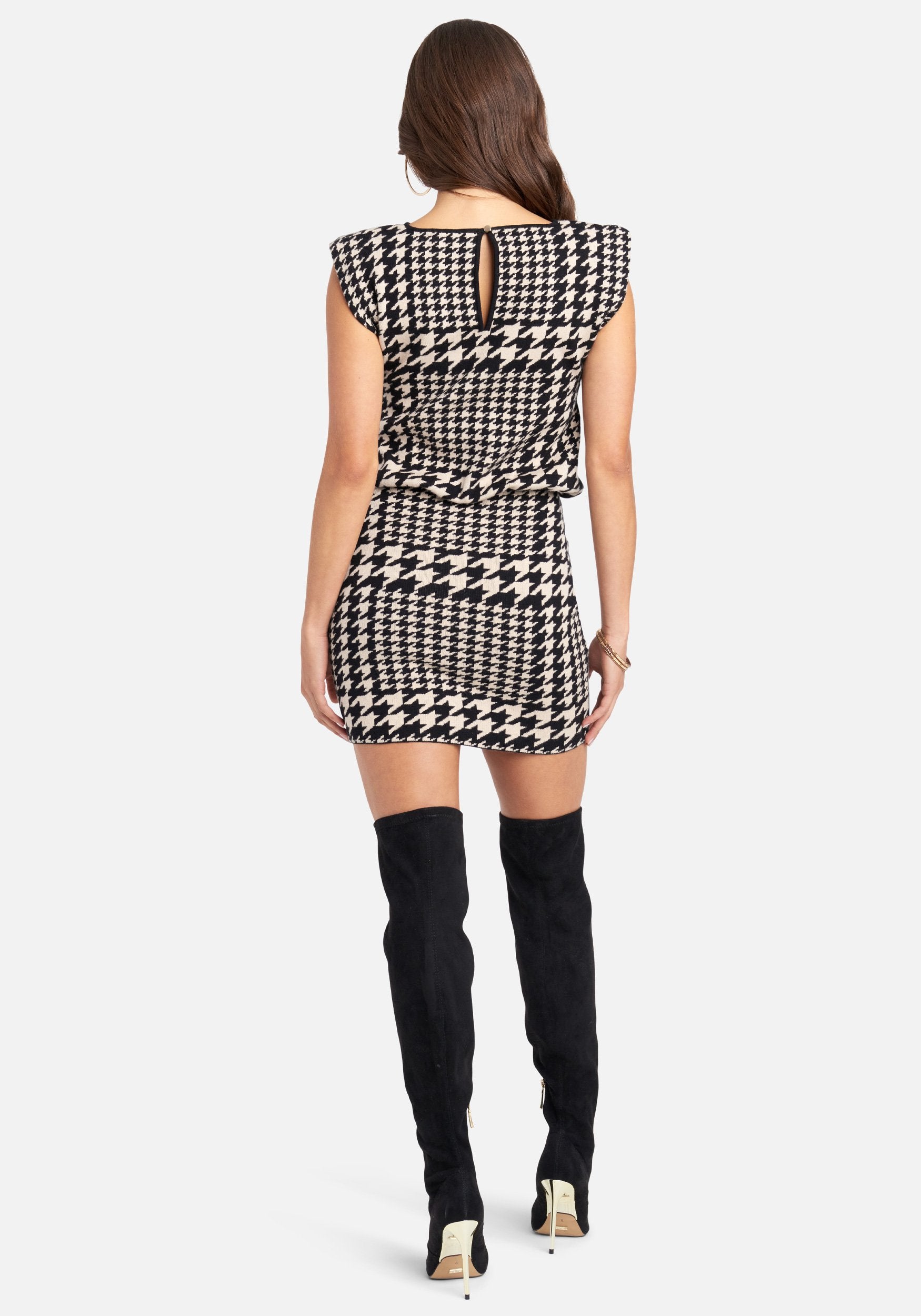 Sweater Jacquard Mini Dress