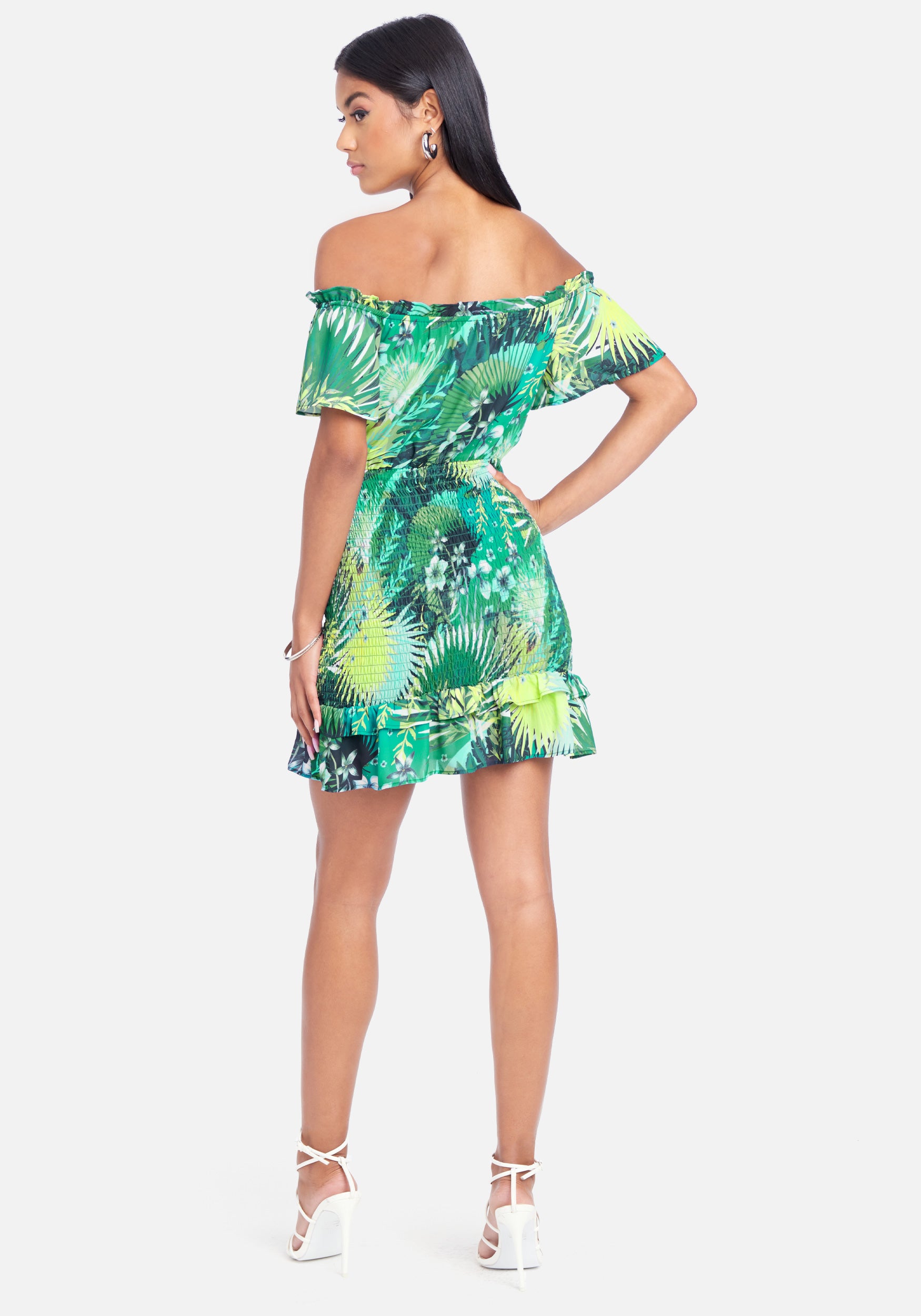 Off The Shoulder Ruffle Dress