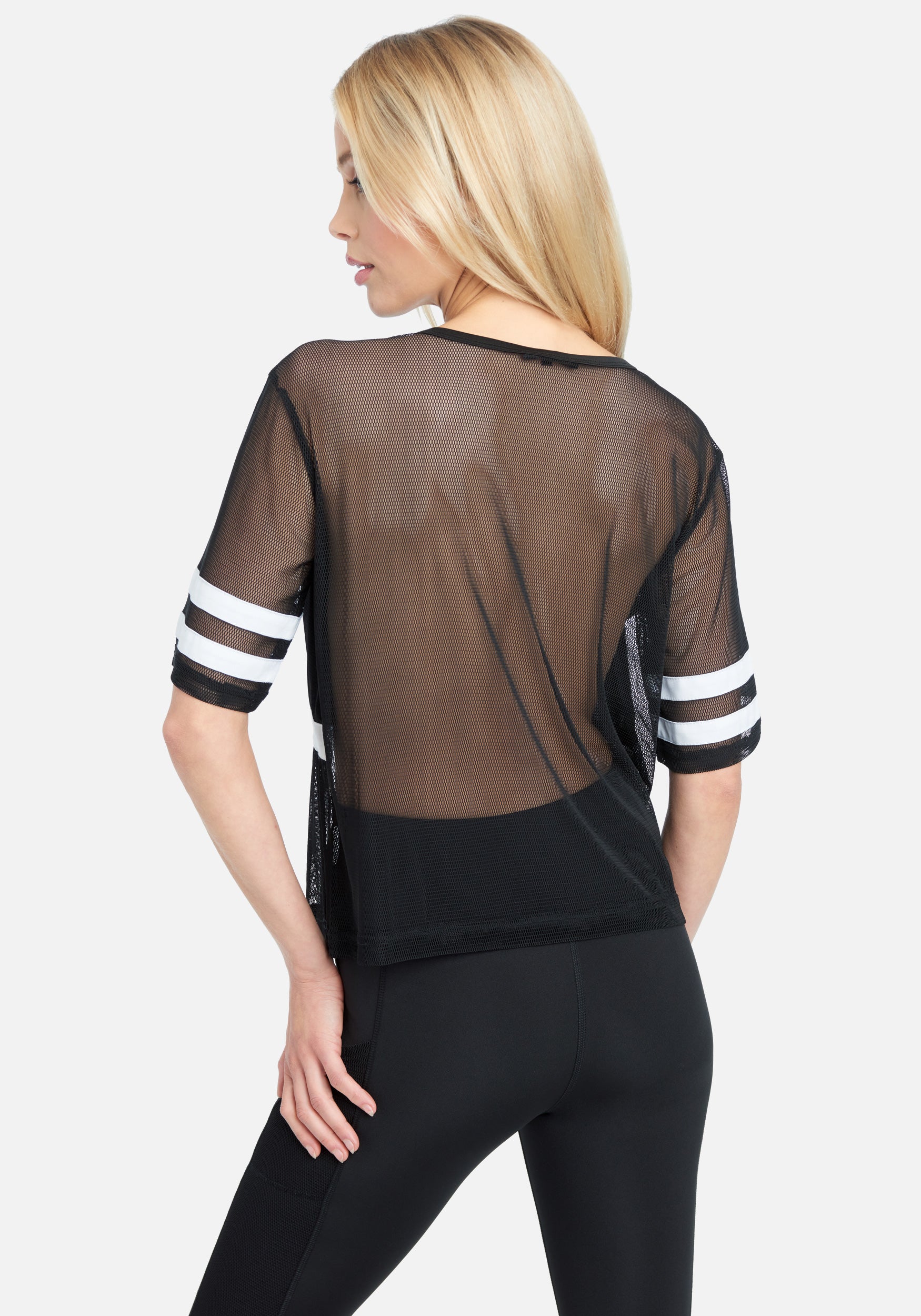 Bebe Sport All Mesh Crop Top