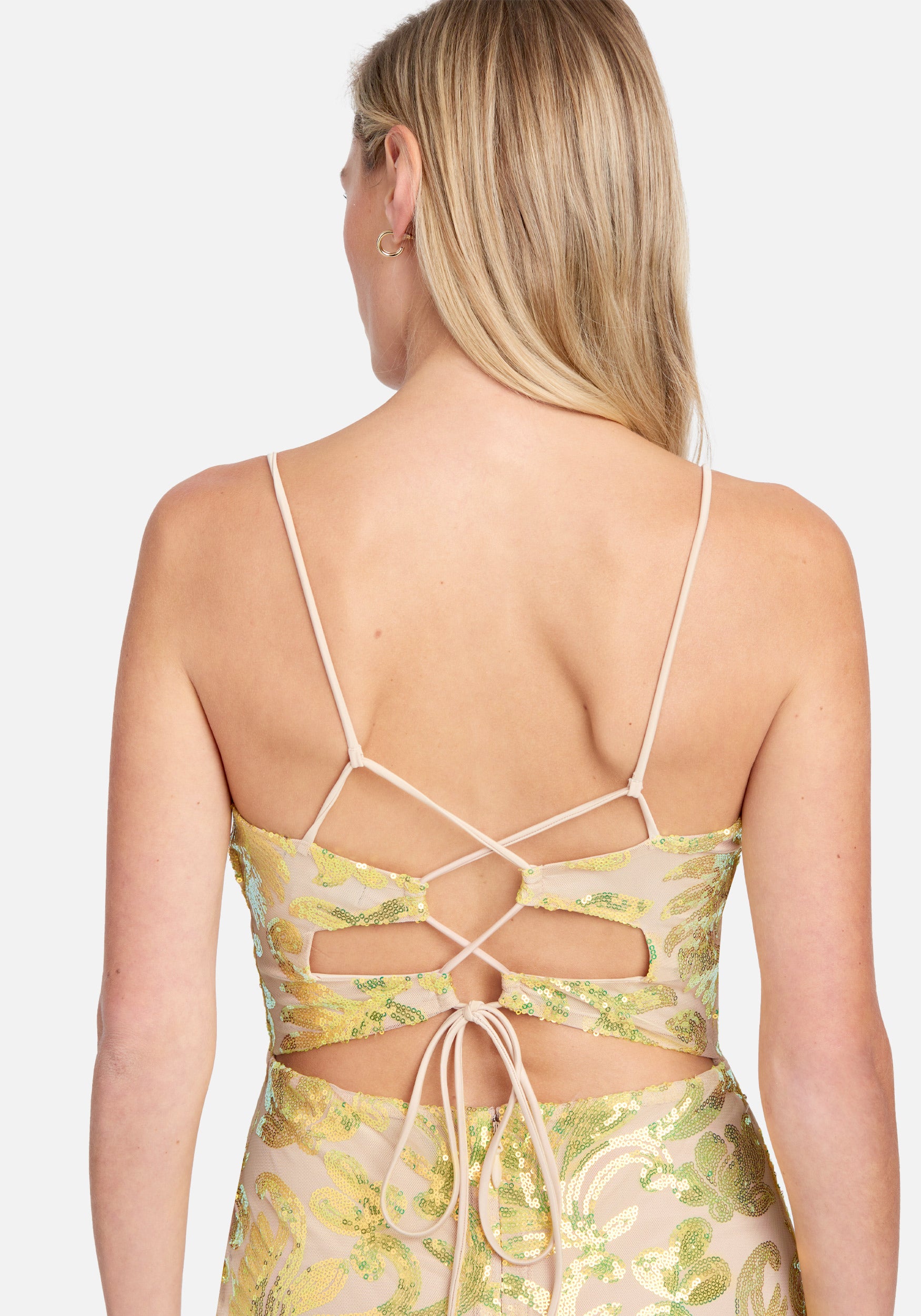 Sparkle Mesh Midi Dress