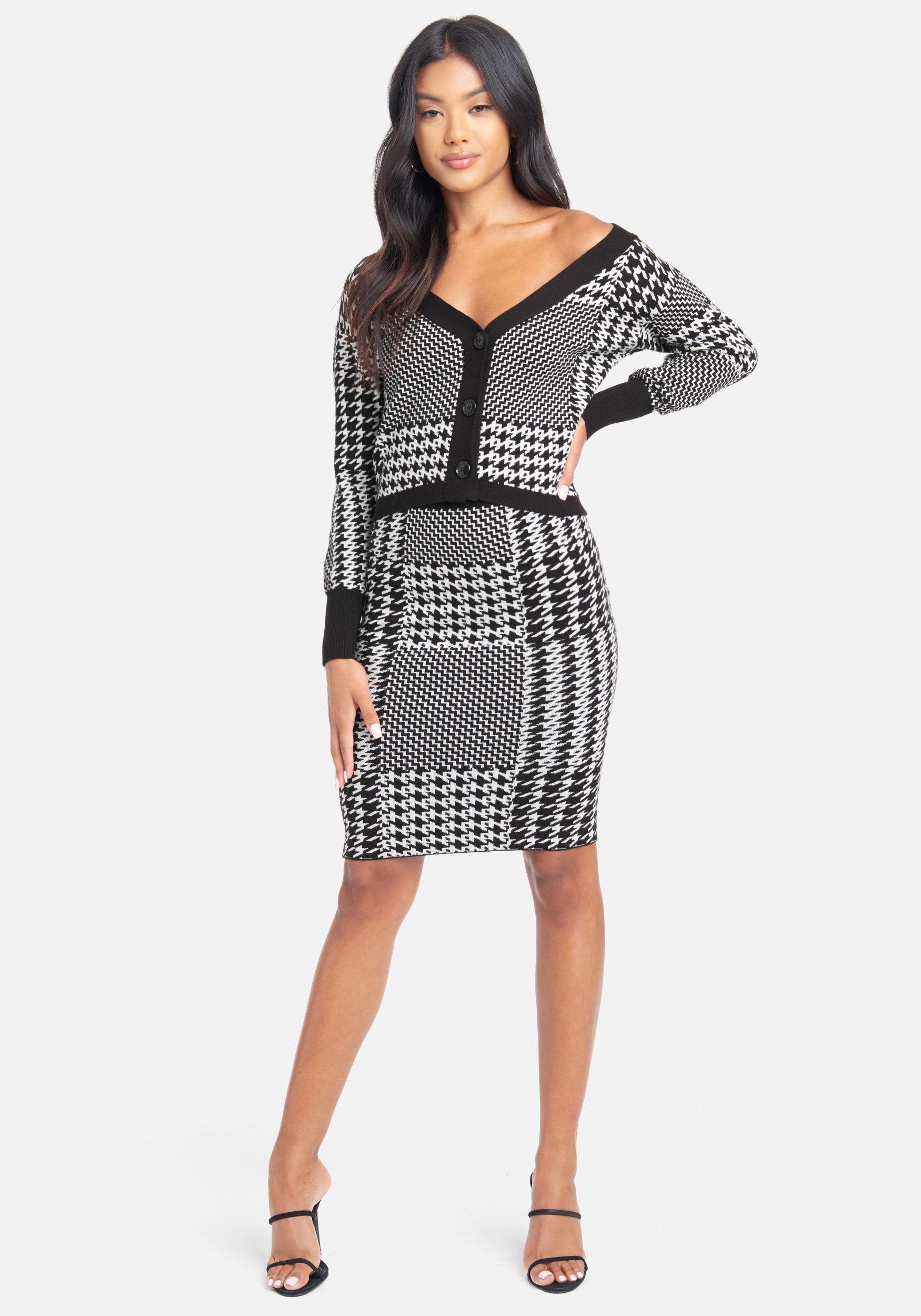 Houndstooth Sweater Skirt