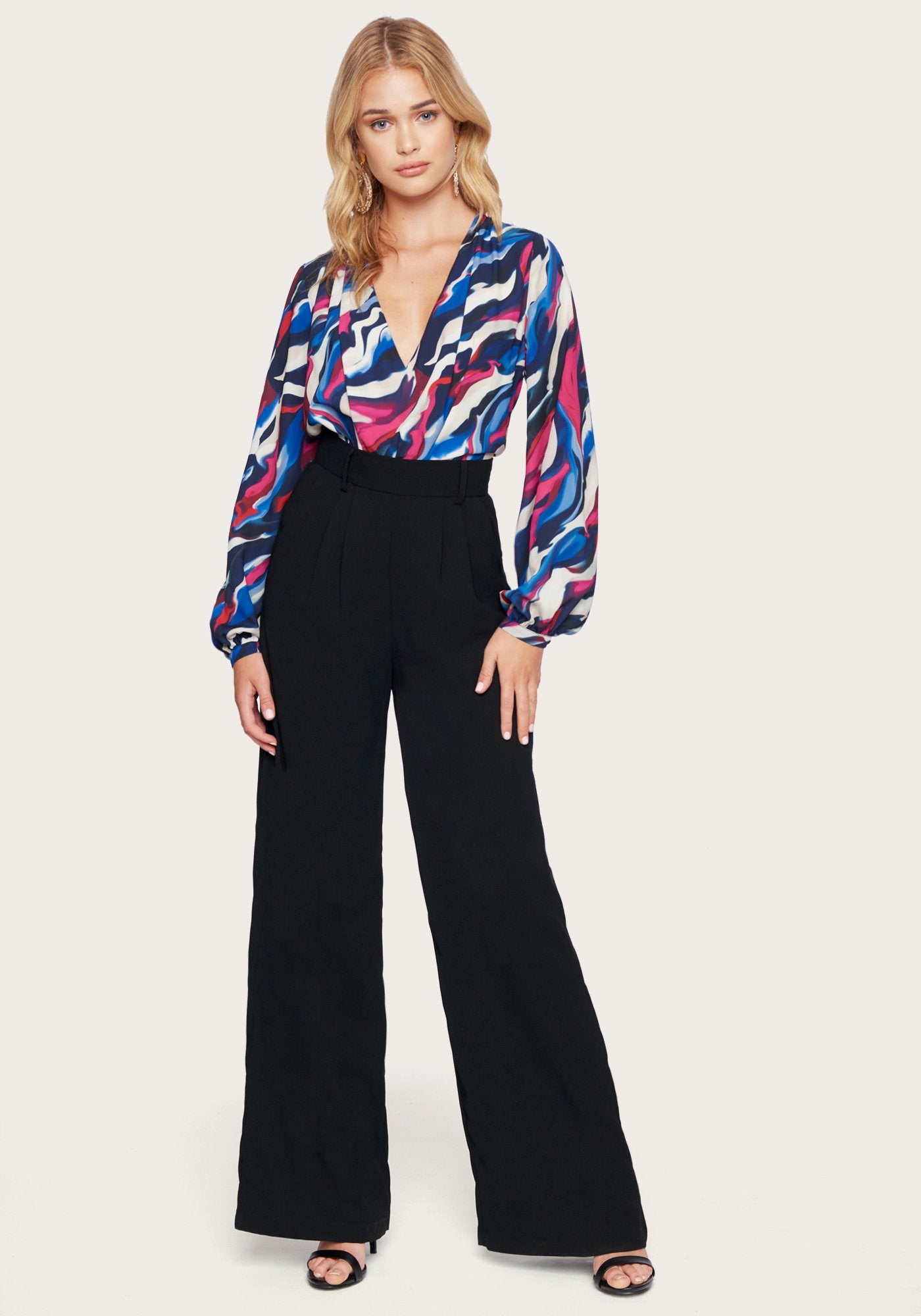 Crepe Wide Leg Pants