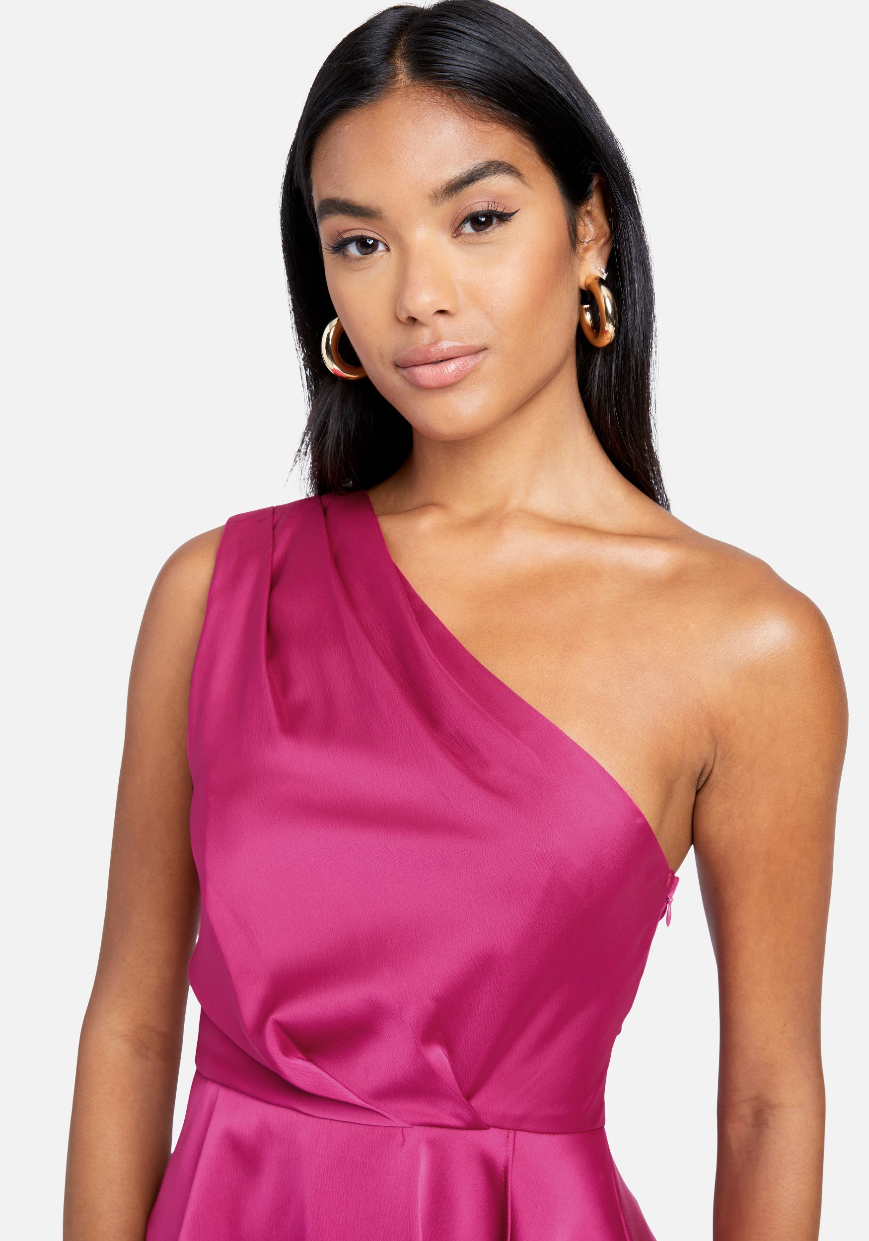 One Shoulder Asymmetric Hem Top