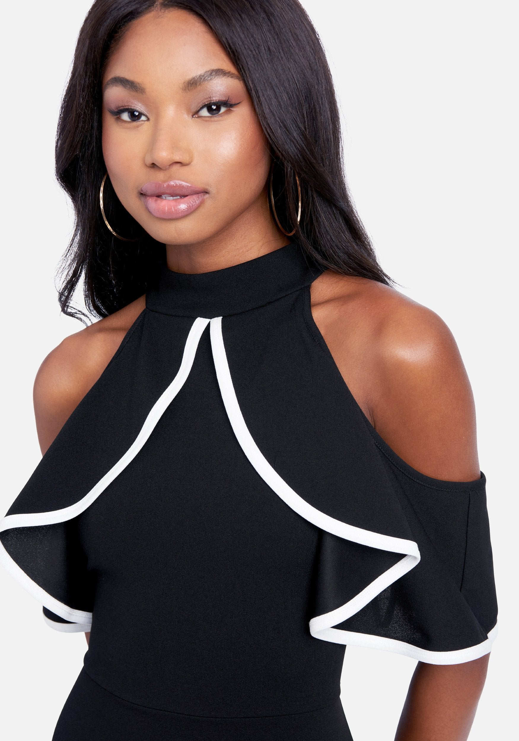 Flutter Off Shoulder Dress