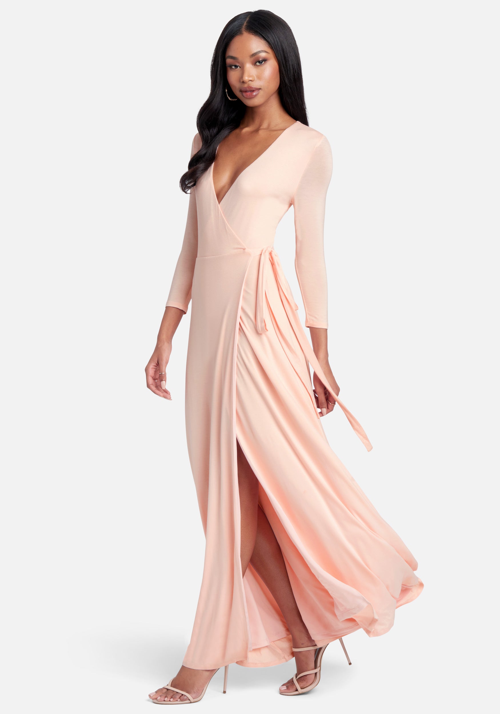 Tie Front Surplice Gown