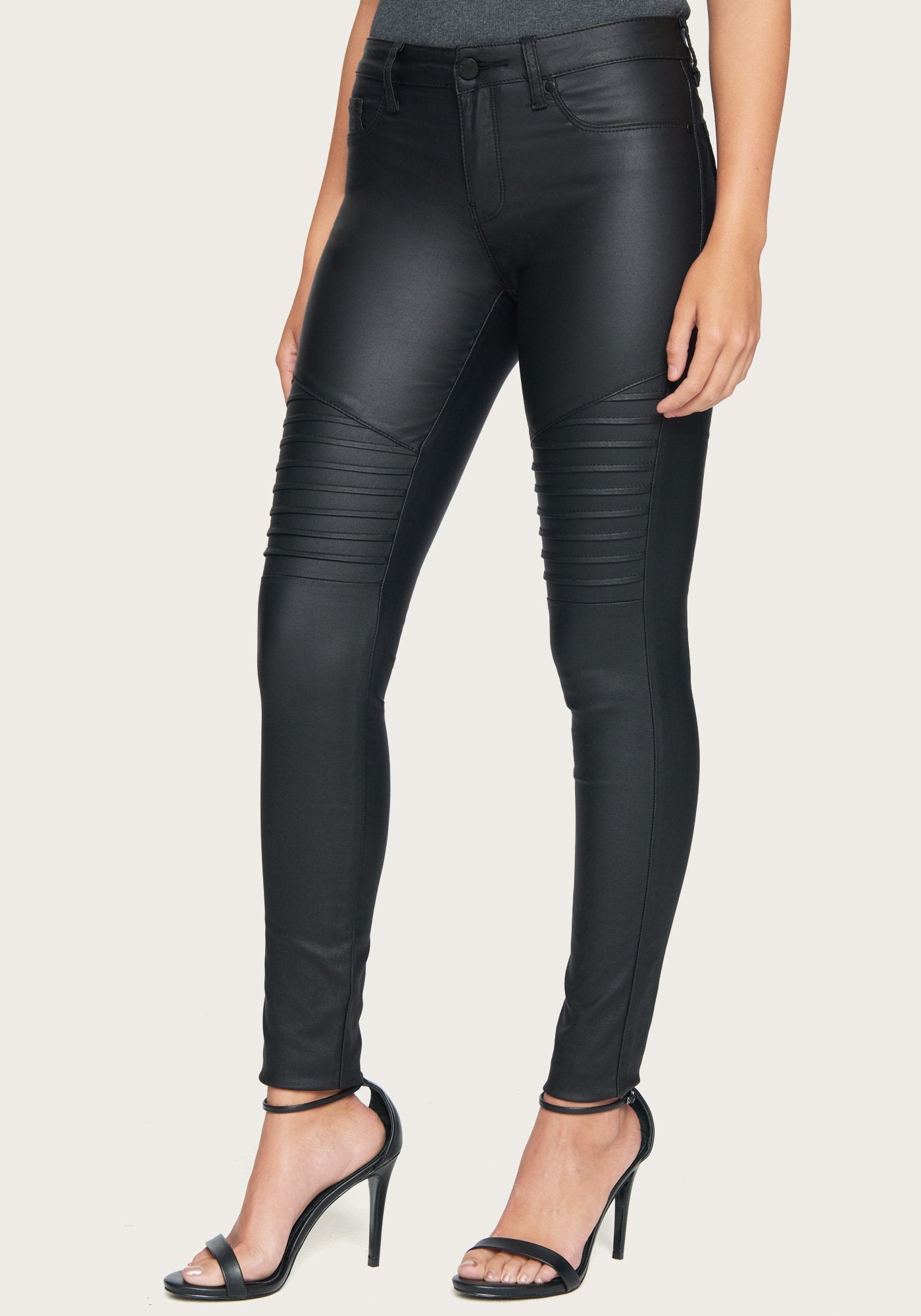 Coated Moto Skinny Jeans