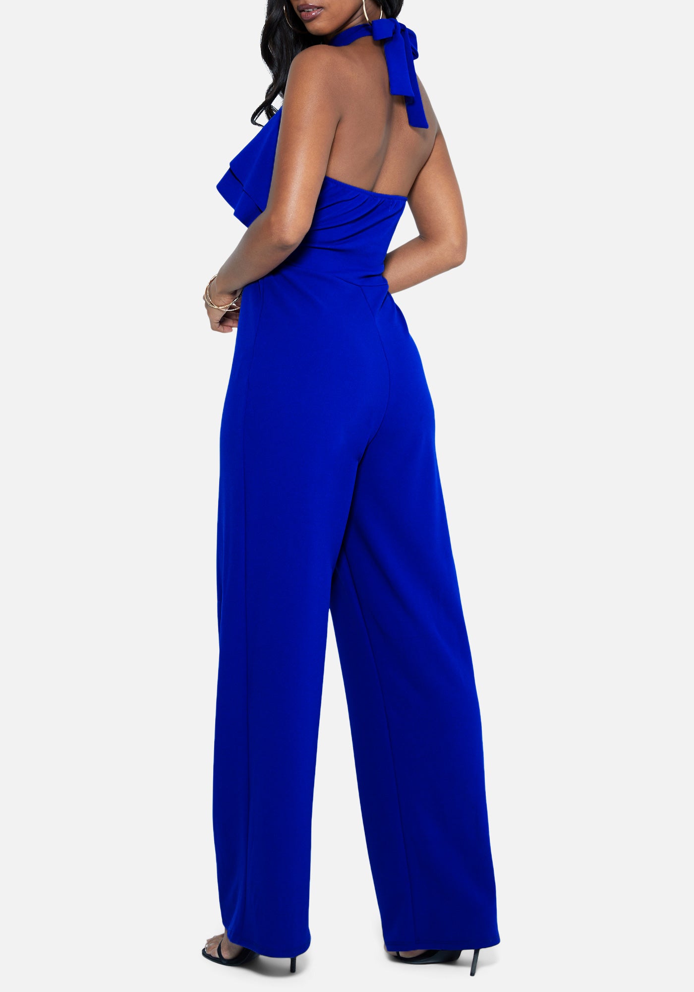 Double Ruffle Halter Jumpsuit