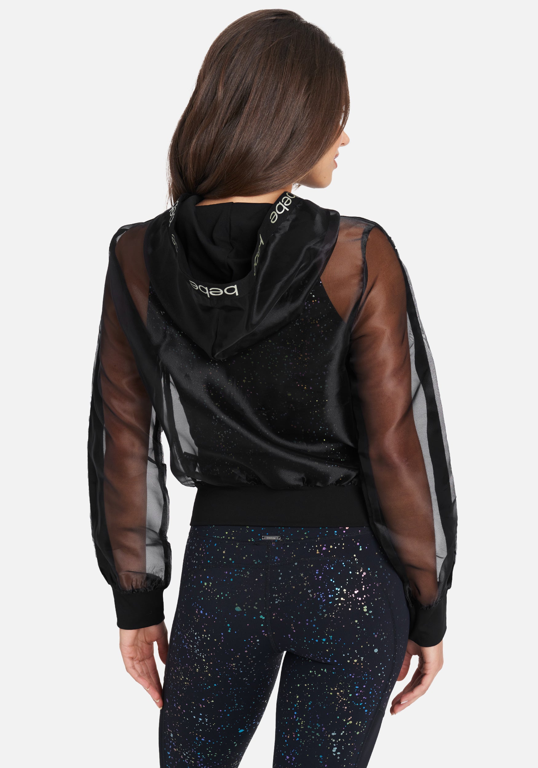 Bebe Logo Organza Hoodie