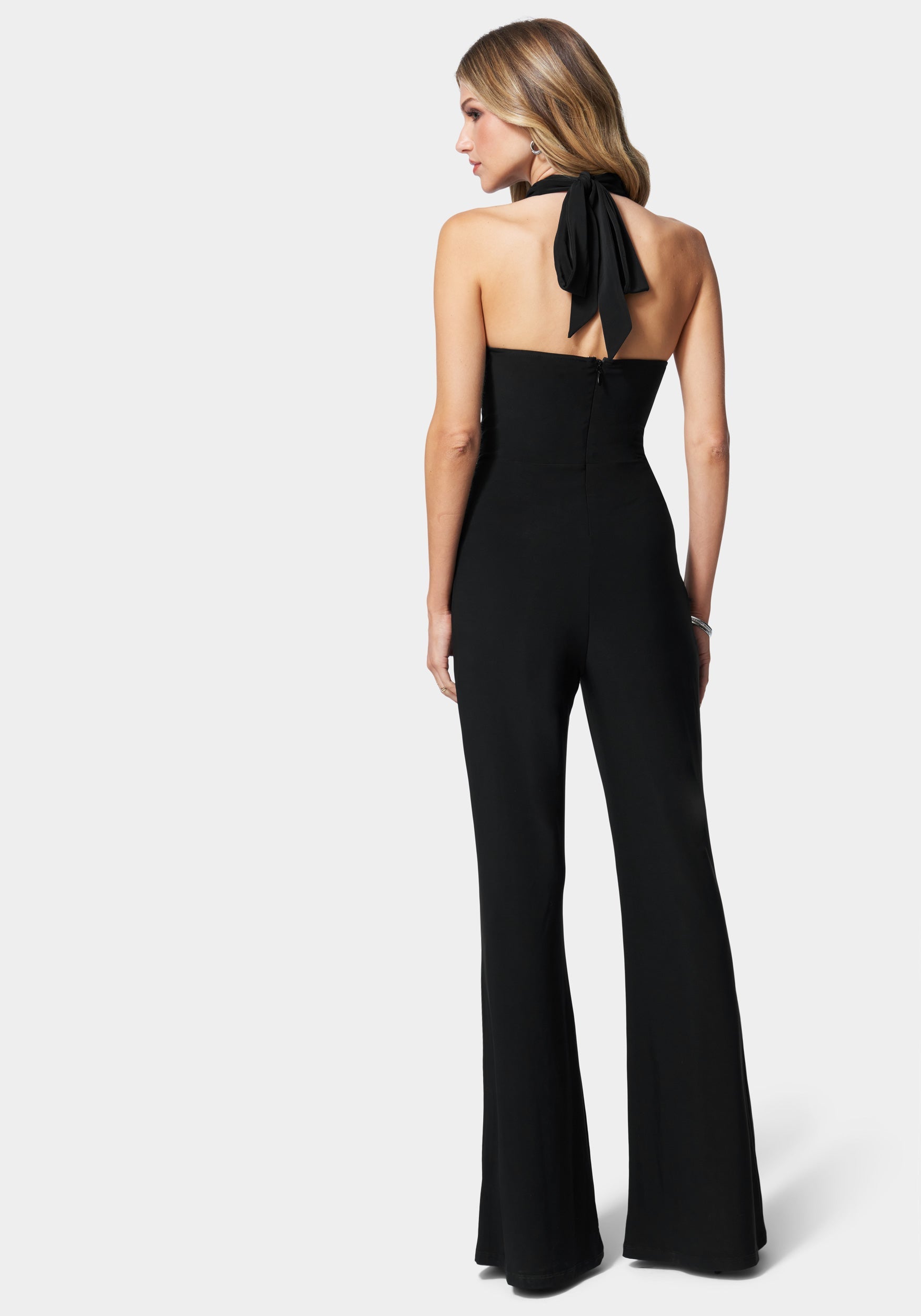 Tie Front Halter Jumpsuit