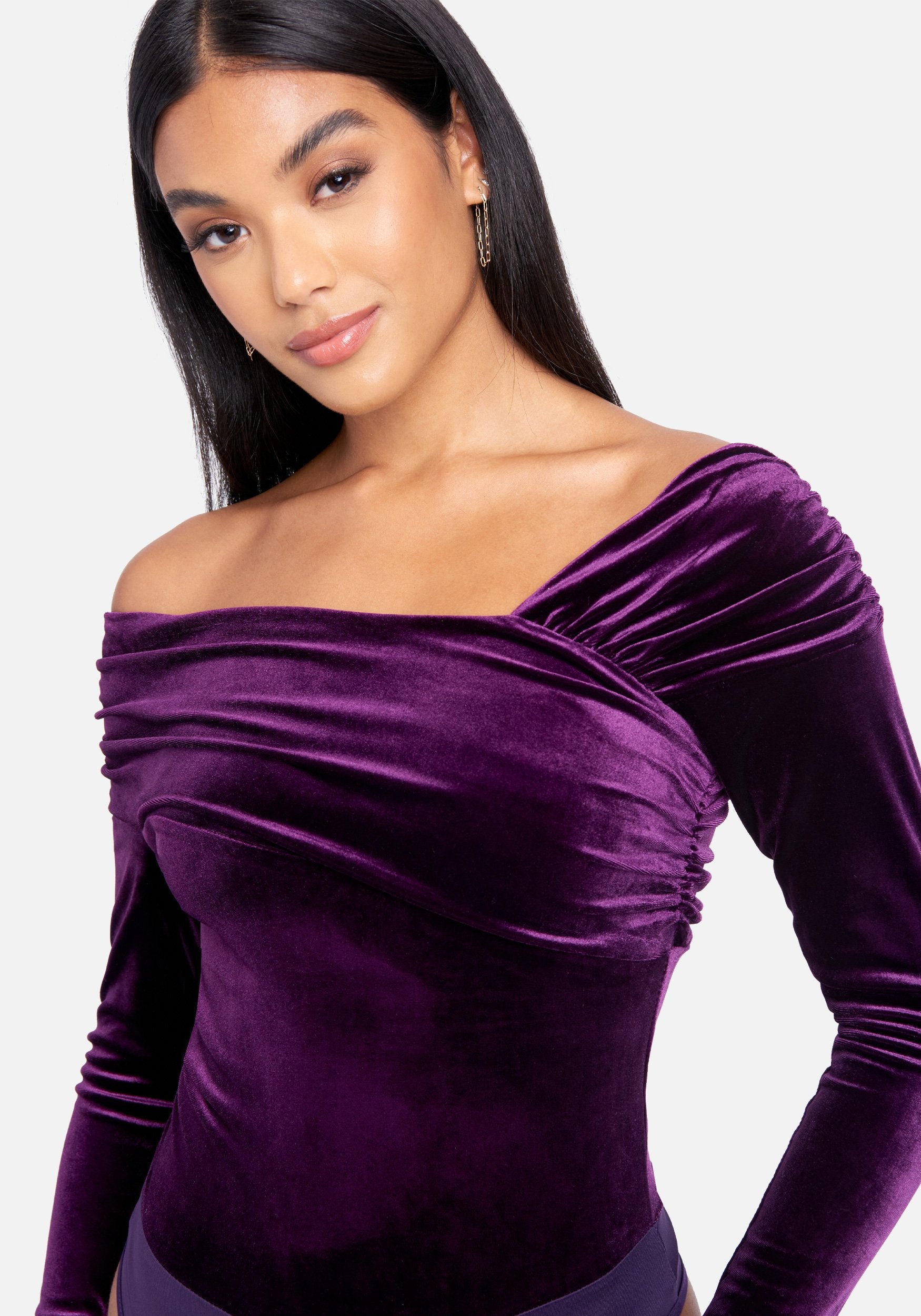 Velour Off Shoulder Bodysuit