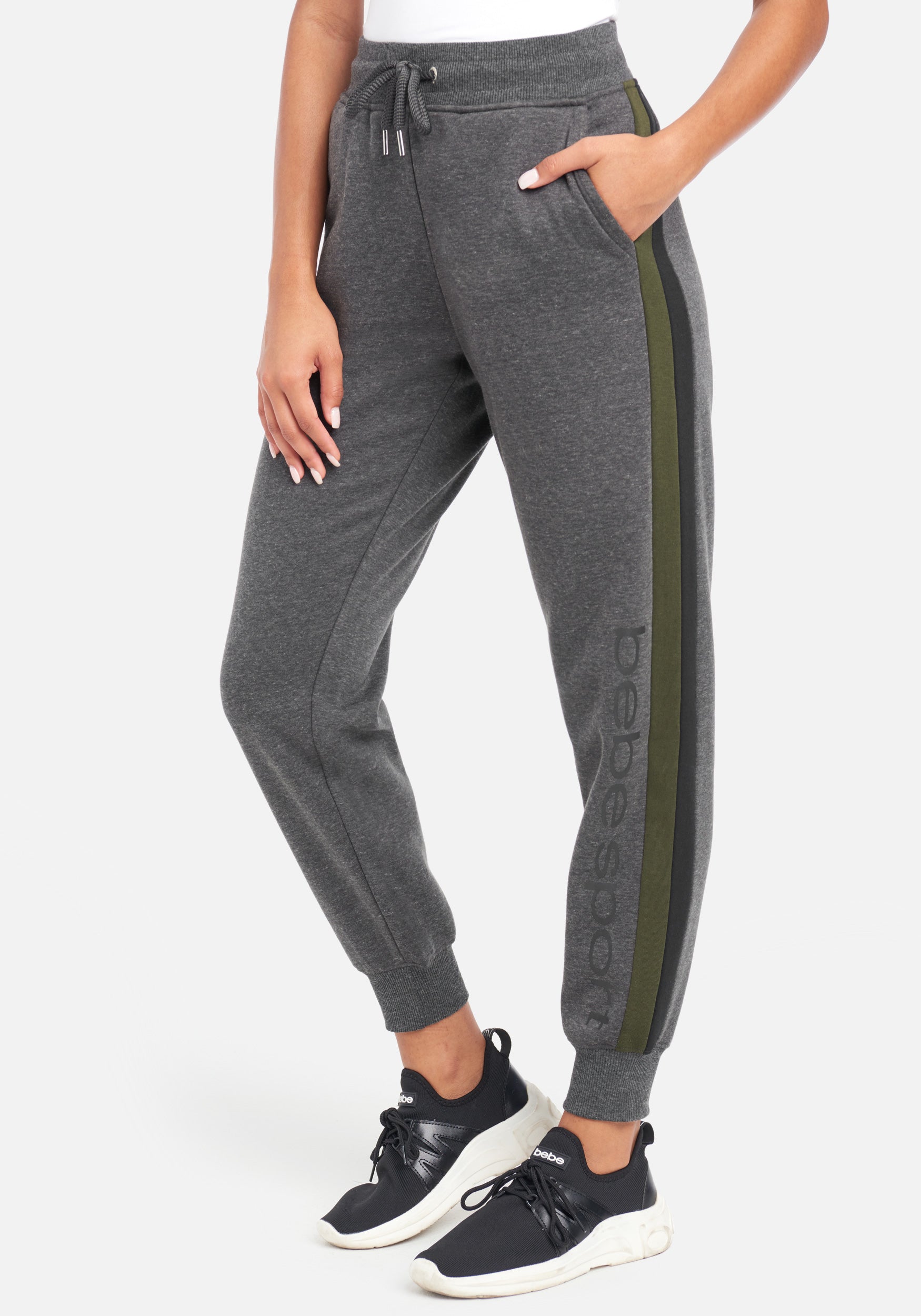 Bebe Sport Color Stripe Jogger
