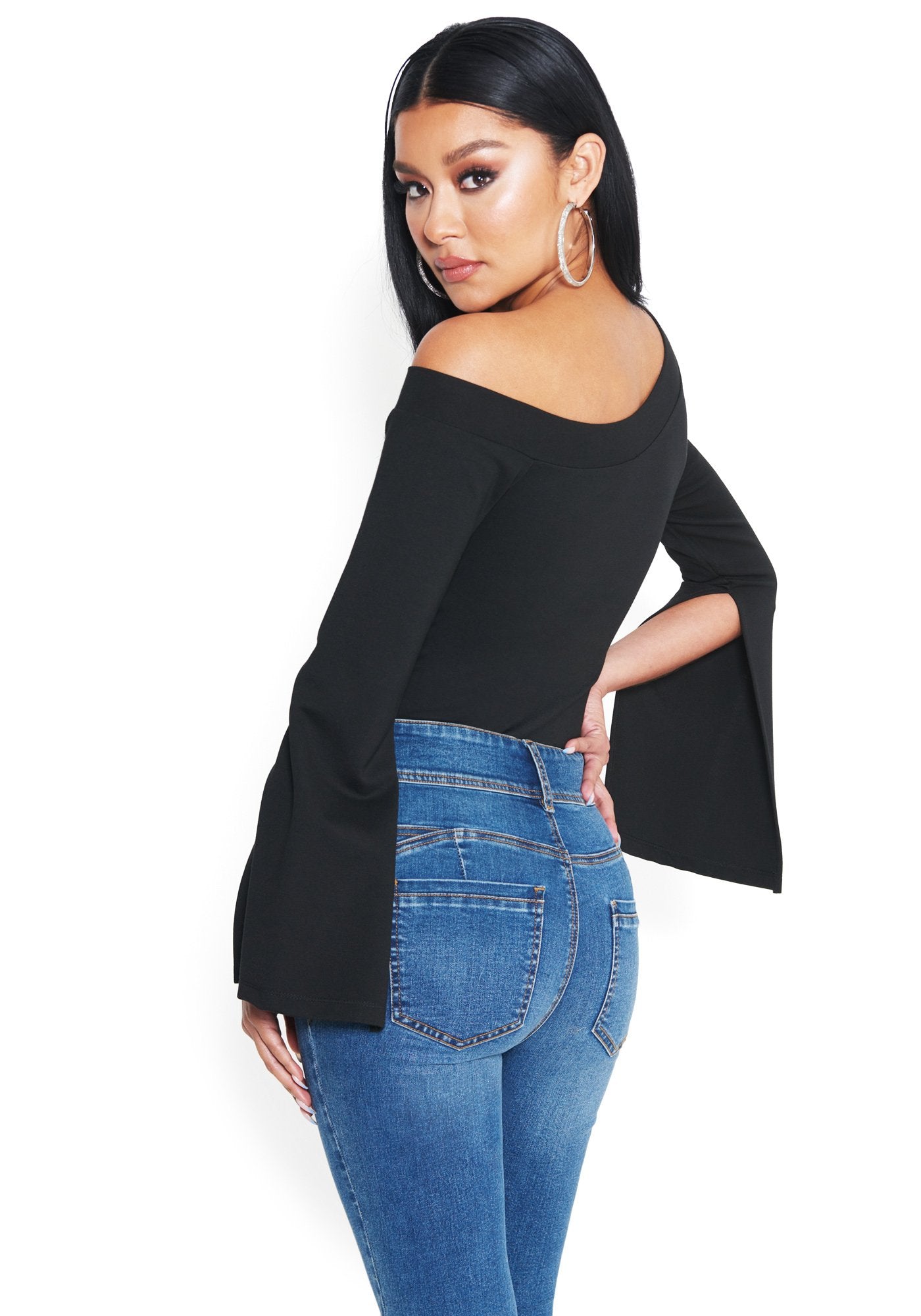 Slit Bell Sleeve Top