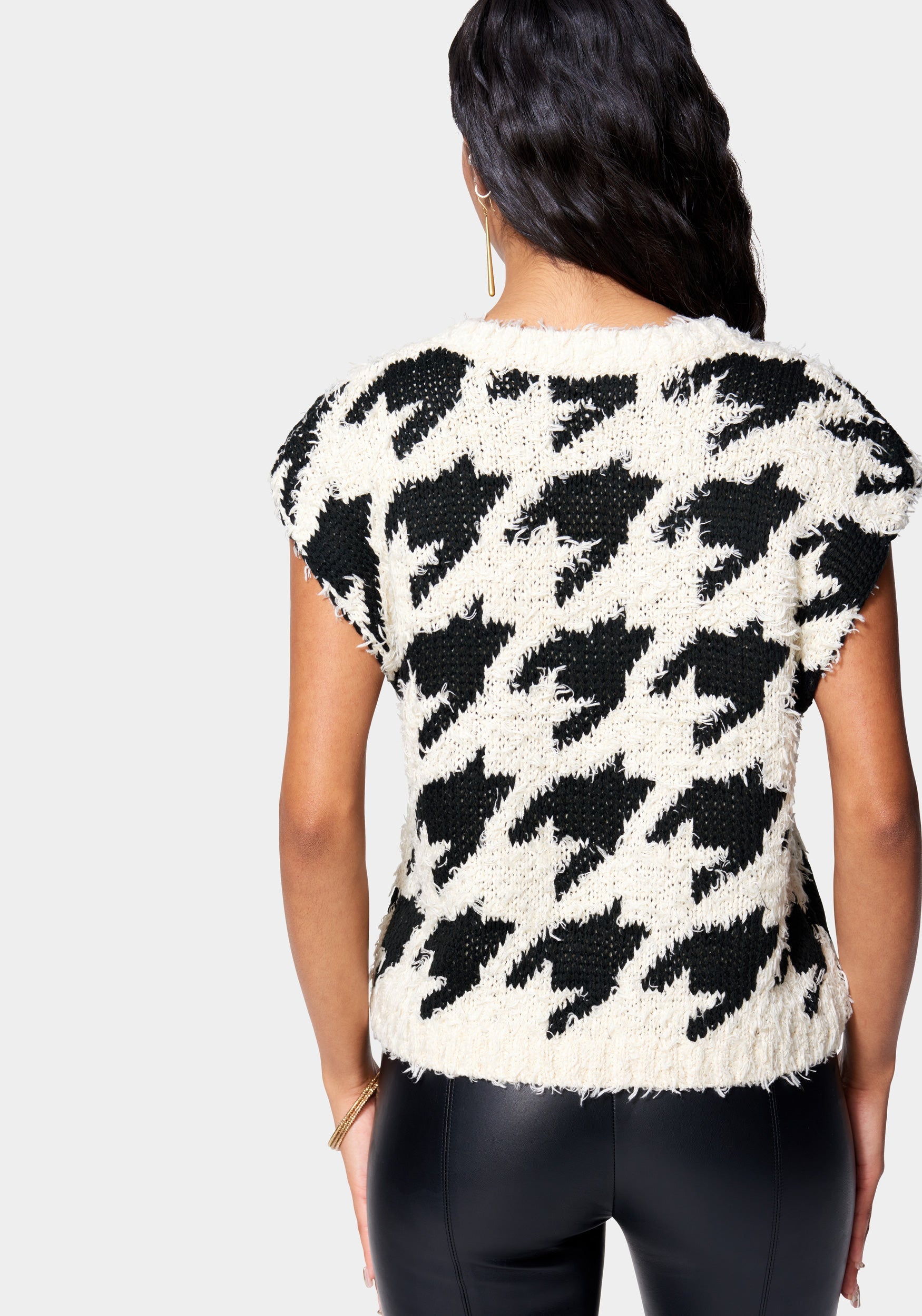 Houndstooth Oversized Sweater