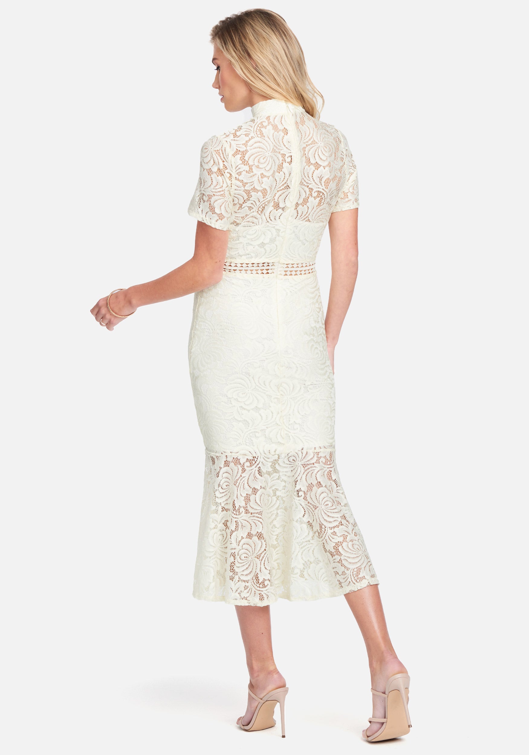 Lace Flare Skirt Dress