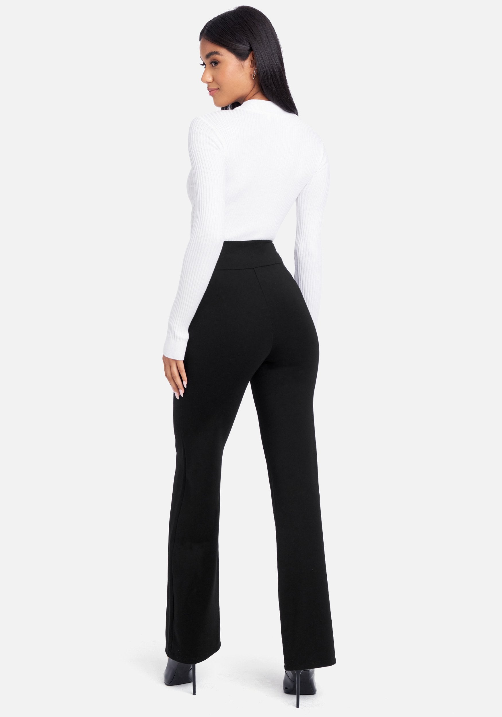 Front Seam With Buckle Detail Pants