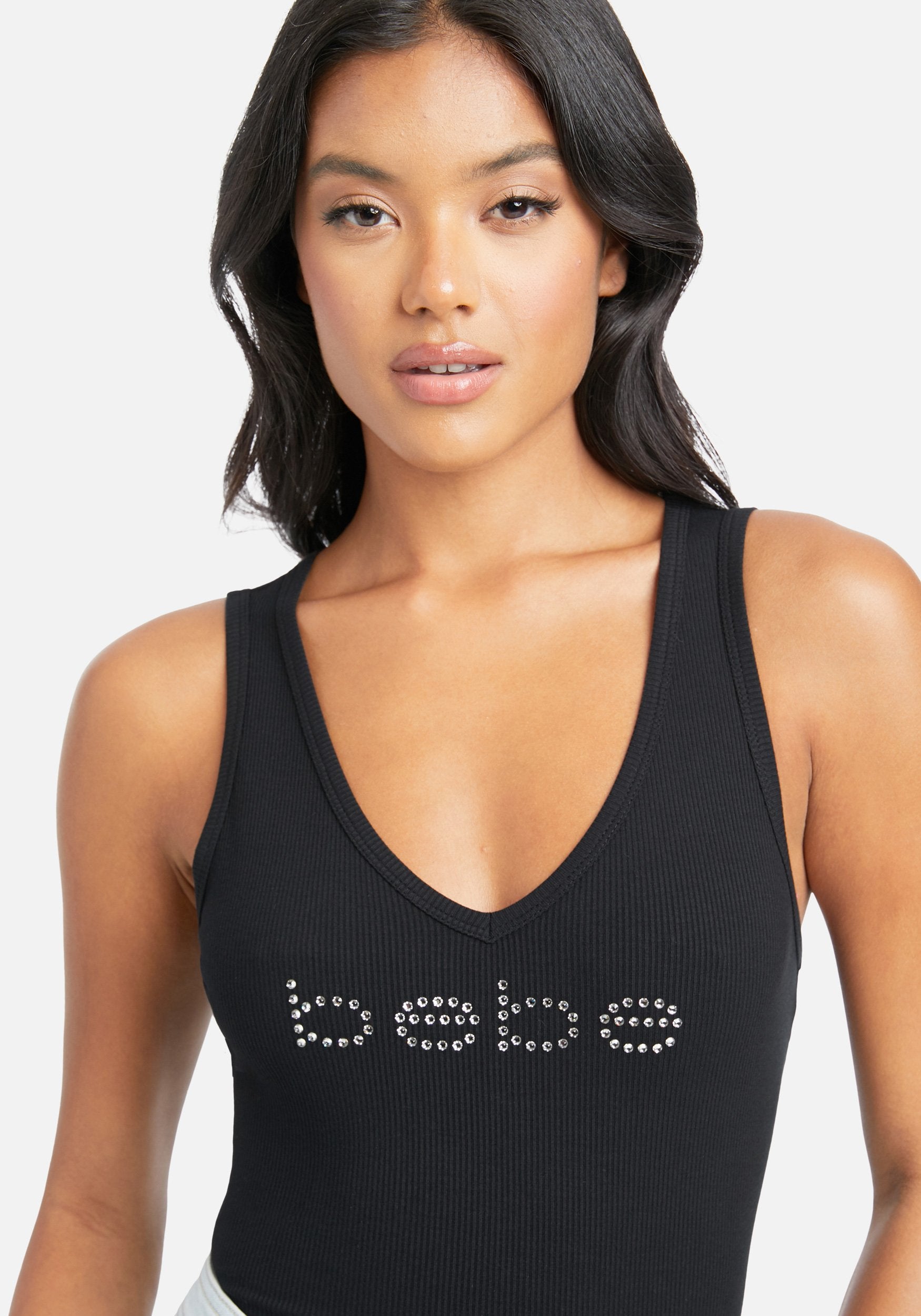 Crystal Logo V-Neck Tank Top
