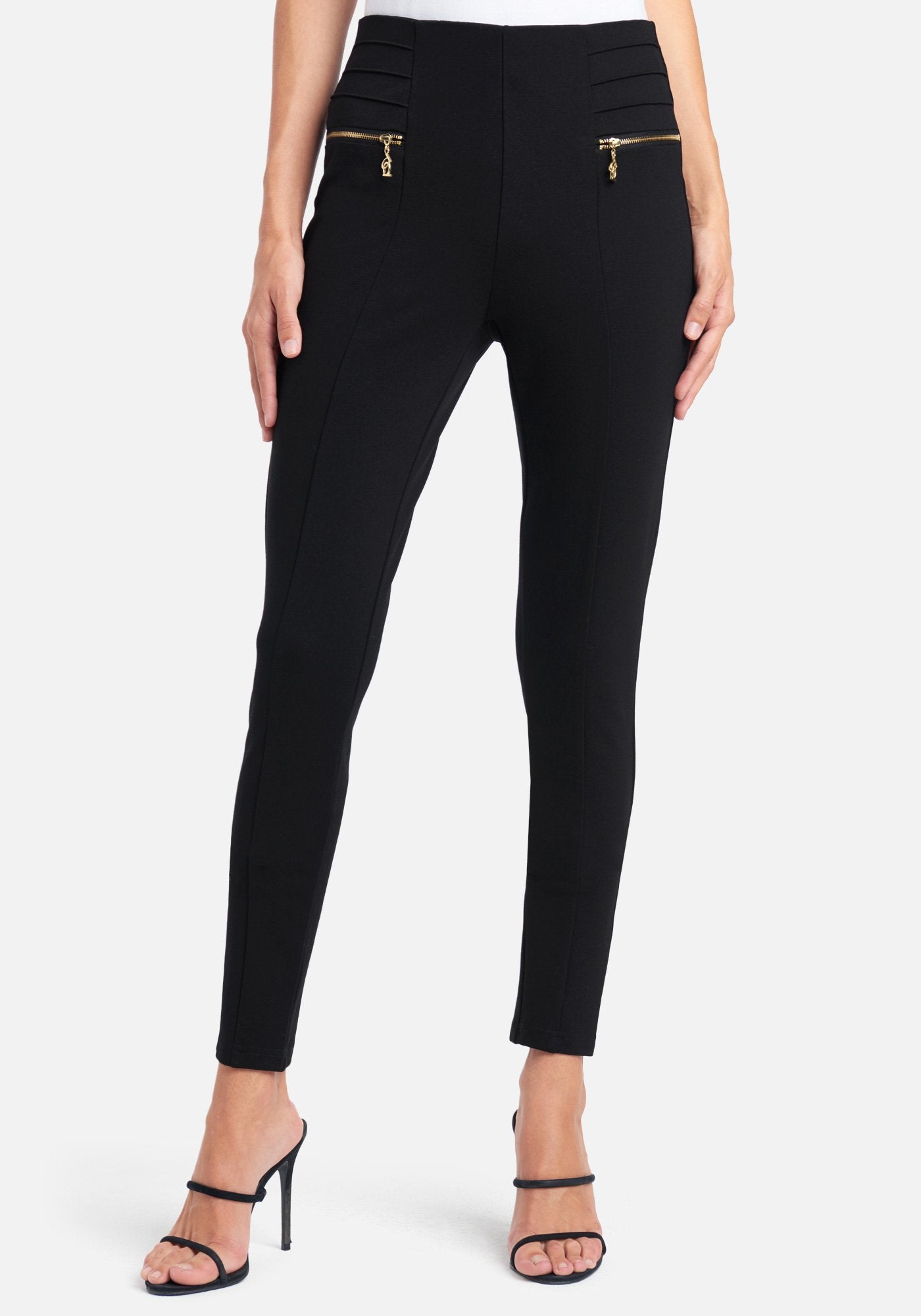 Bebe Logo High Waist Zip Pocket Pants