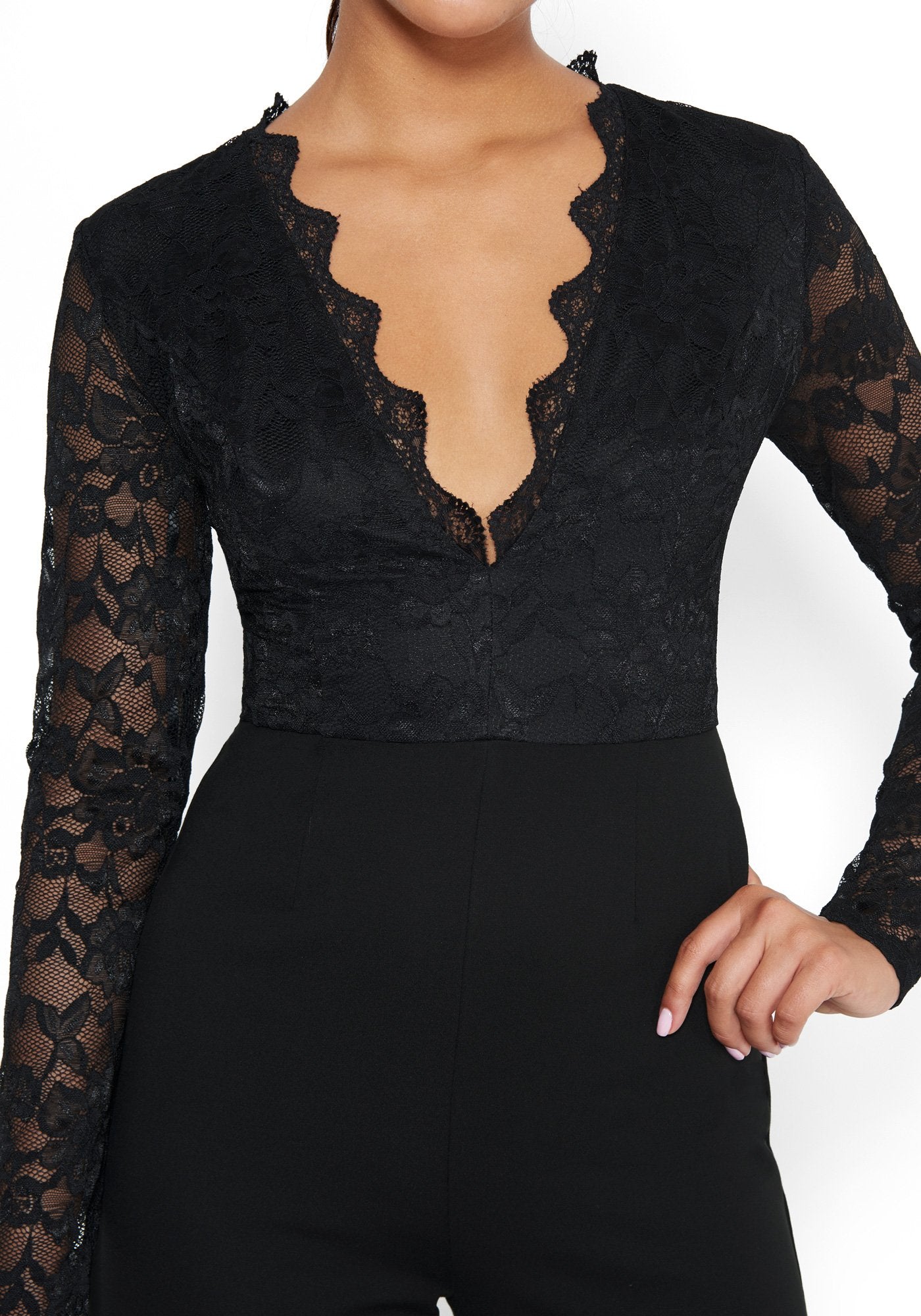 Lace Bodice Jumpsuit