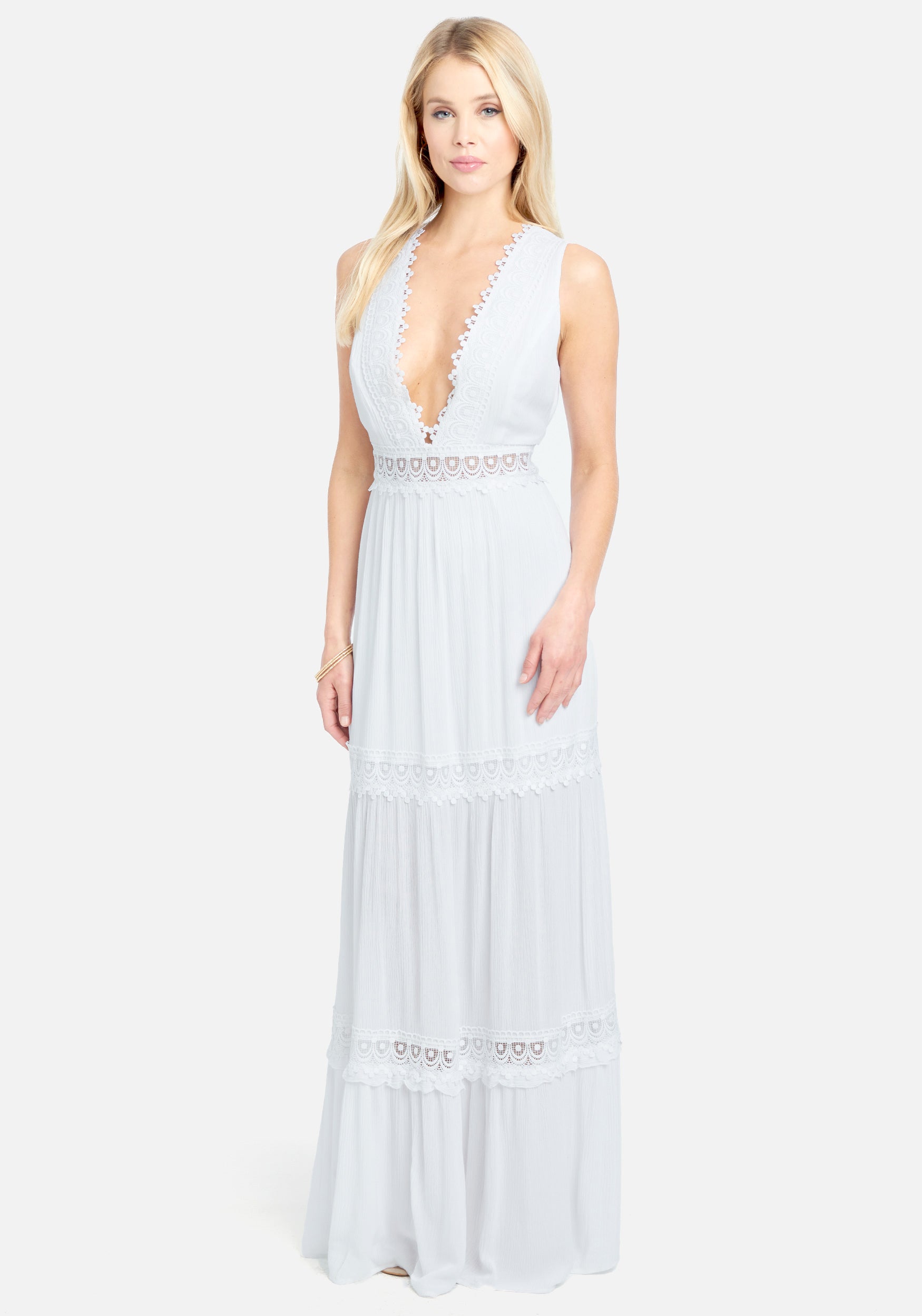 Lace Inset Maxi Dress