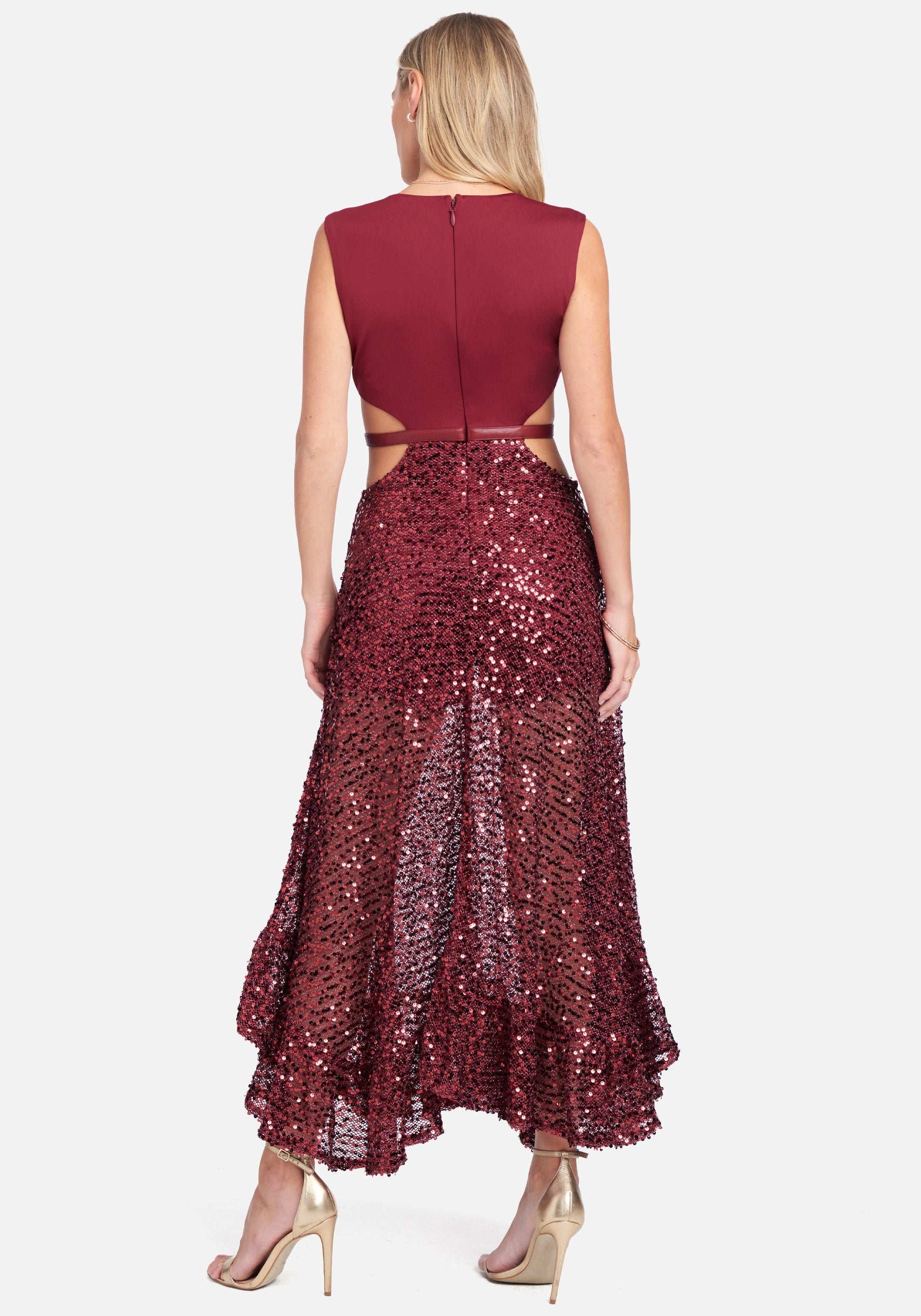 Sequin Mesh Gown