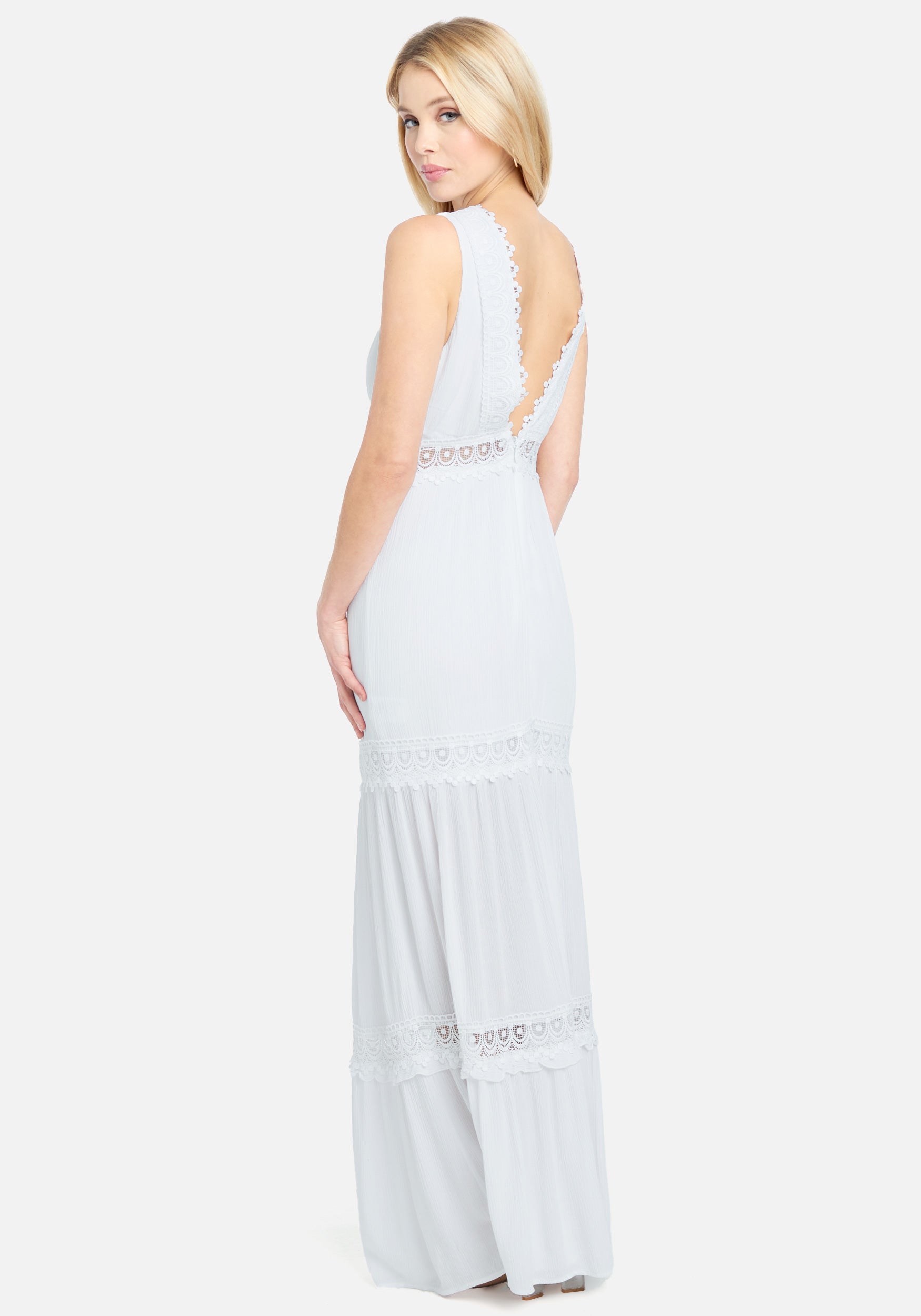 Lace Inset Maxi Dress