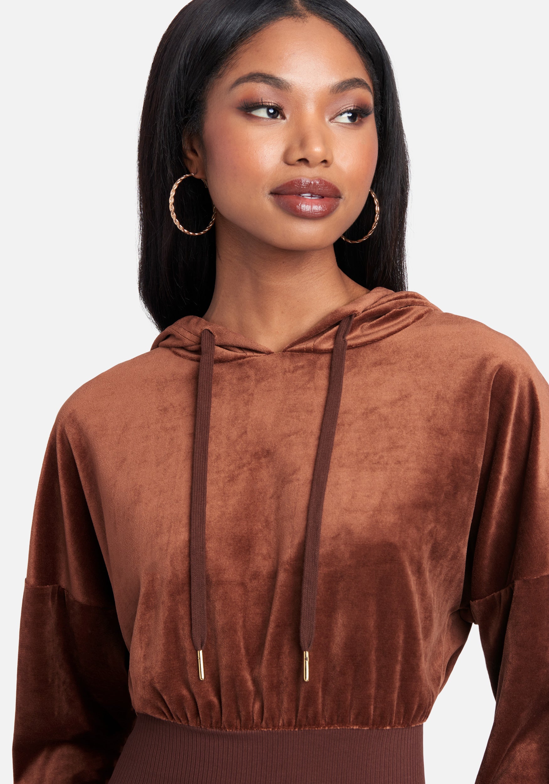 Velour Hoodie Dress