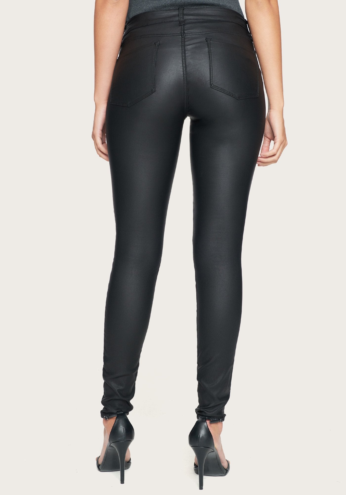 Coated Moto Skinny Jeans