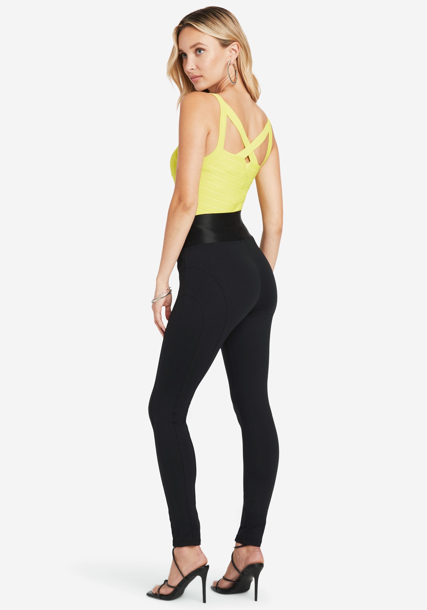 Elastic High Waist Ankle Legging