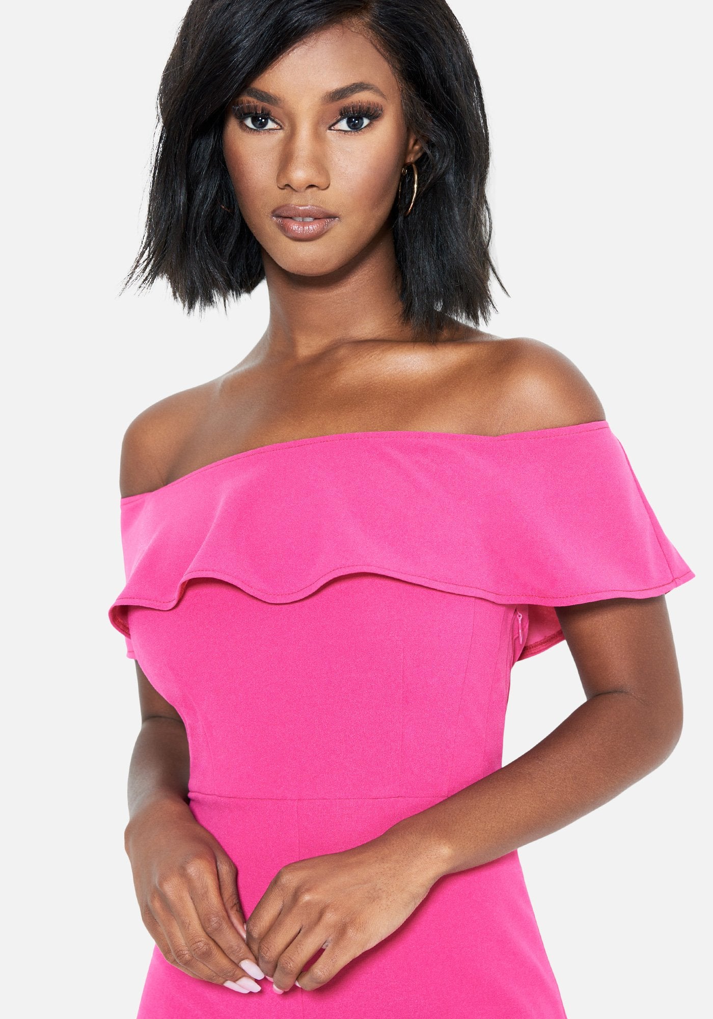 Ruffle Off Shoulder Romper