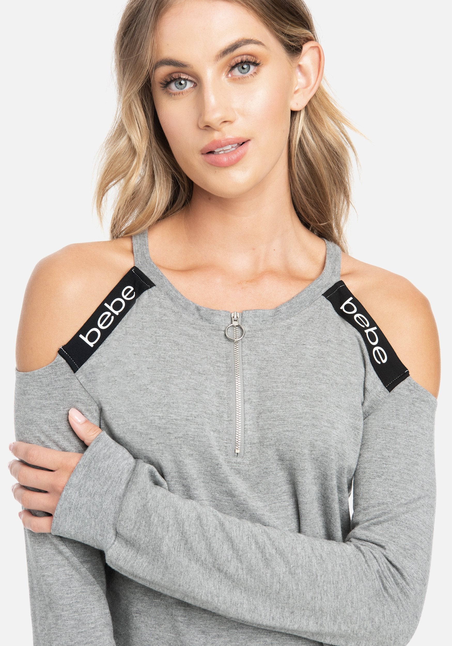 Bebe Logo French Terry Crop Top