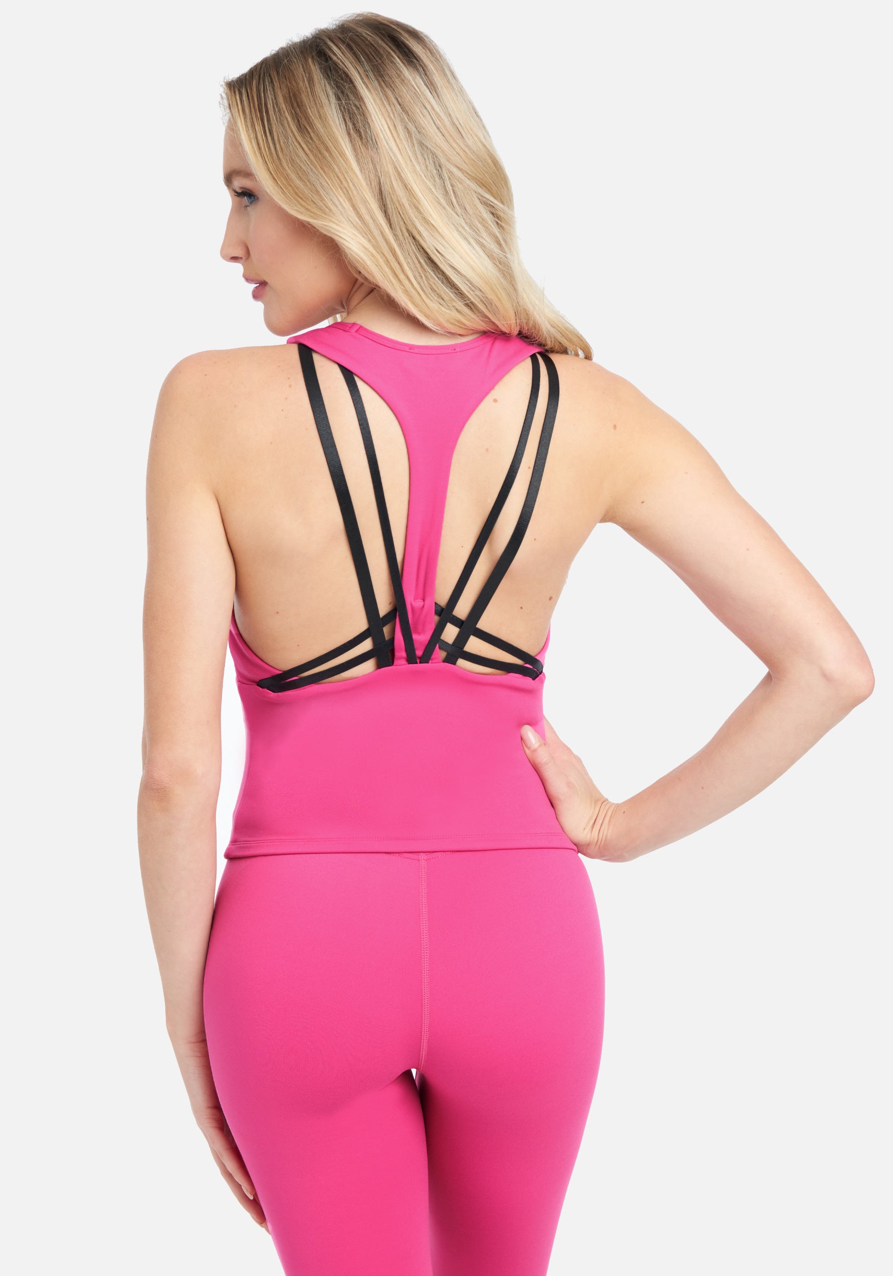 Bebe Logo Second Skin Contrast Detail Top