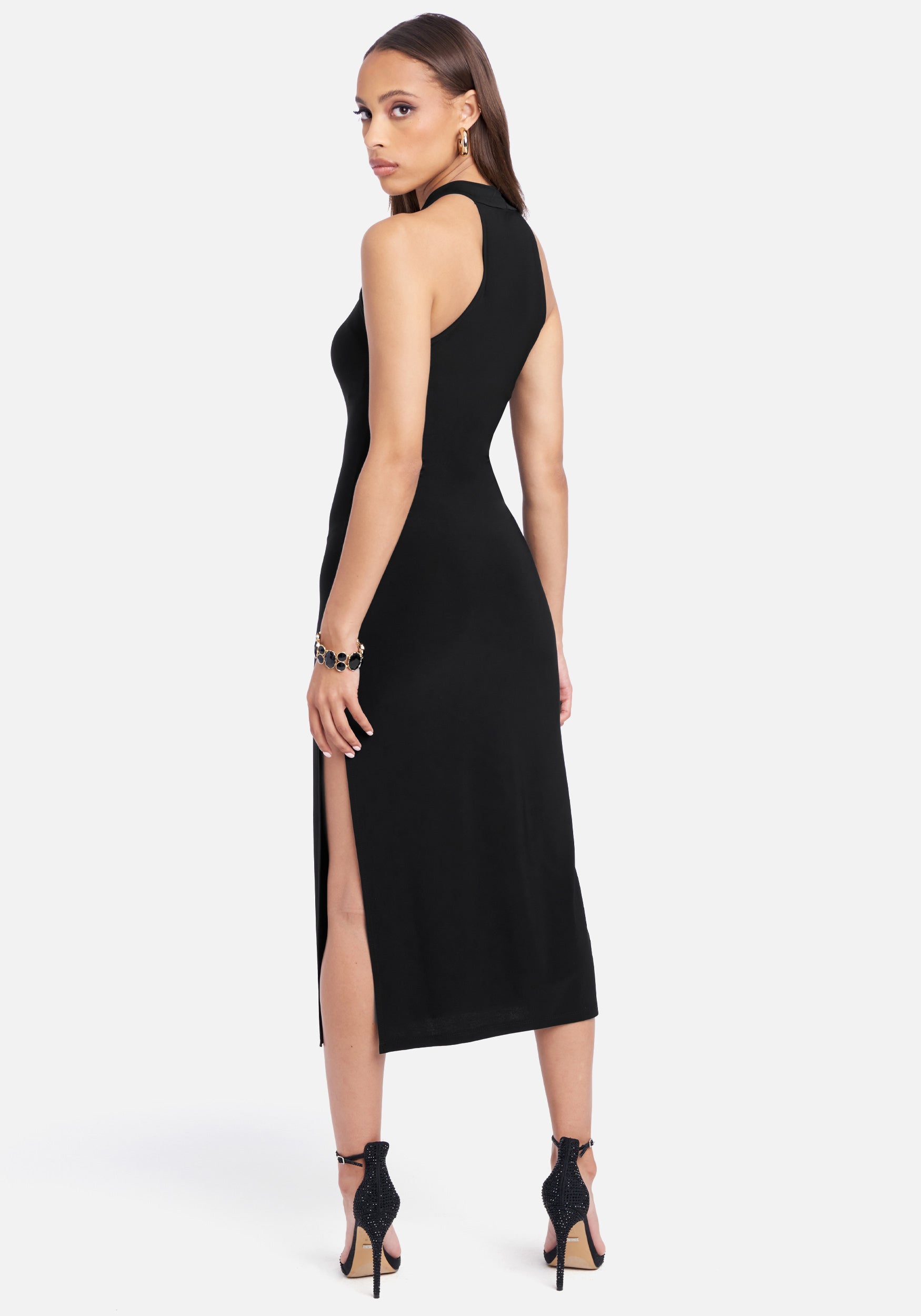 Halter Neck High Slit Maxi