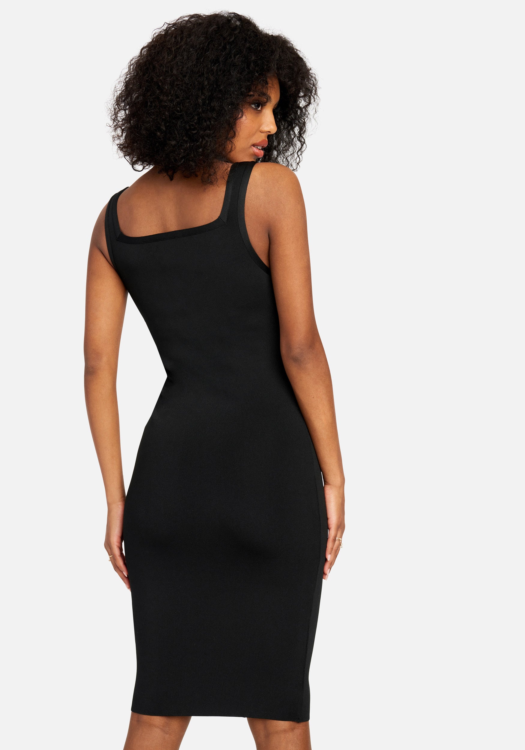 Bandage Double Ended Zipper Midi Dress