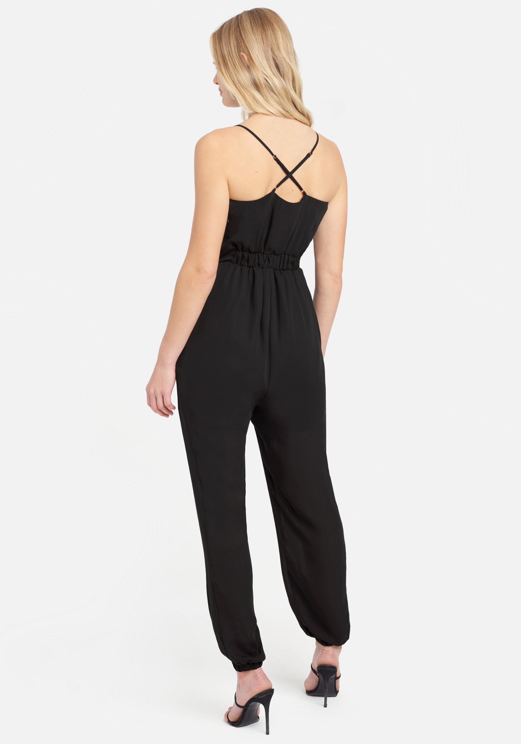 Smocked Cuff Woven Jumpsuit