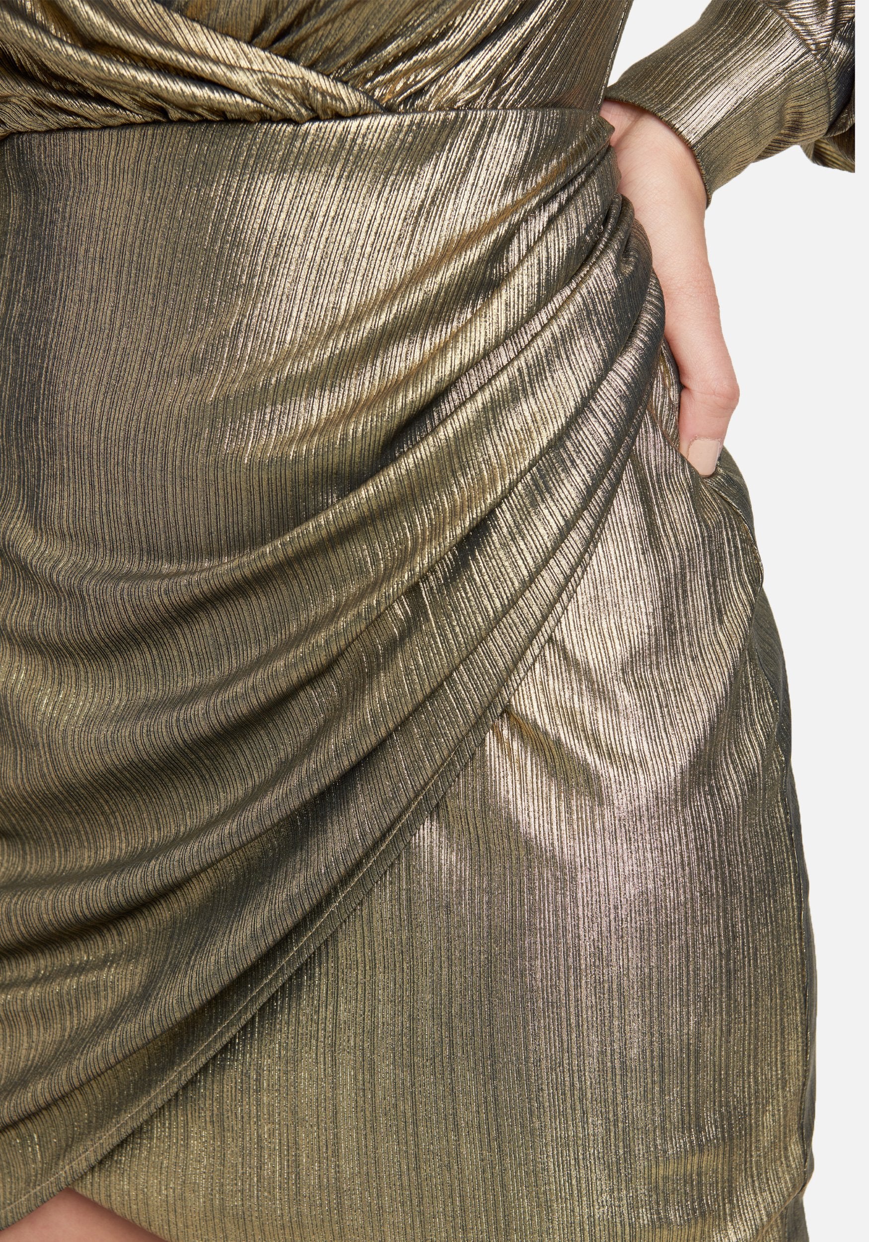 Gold Metallic Mini Dress