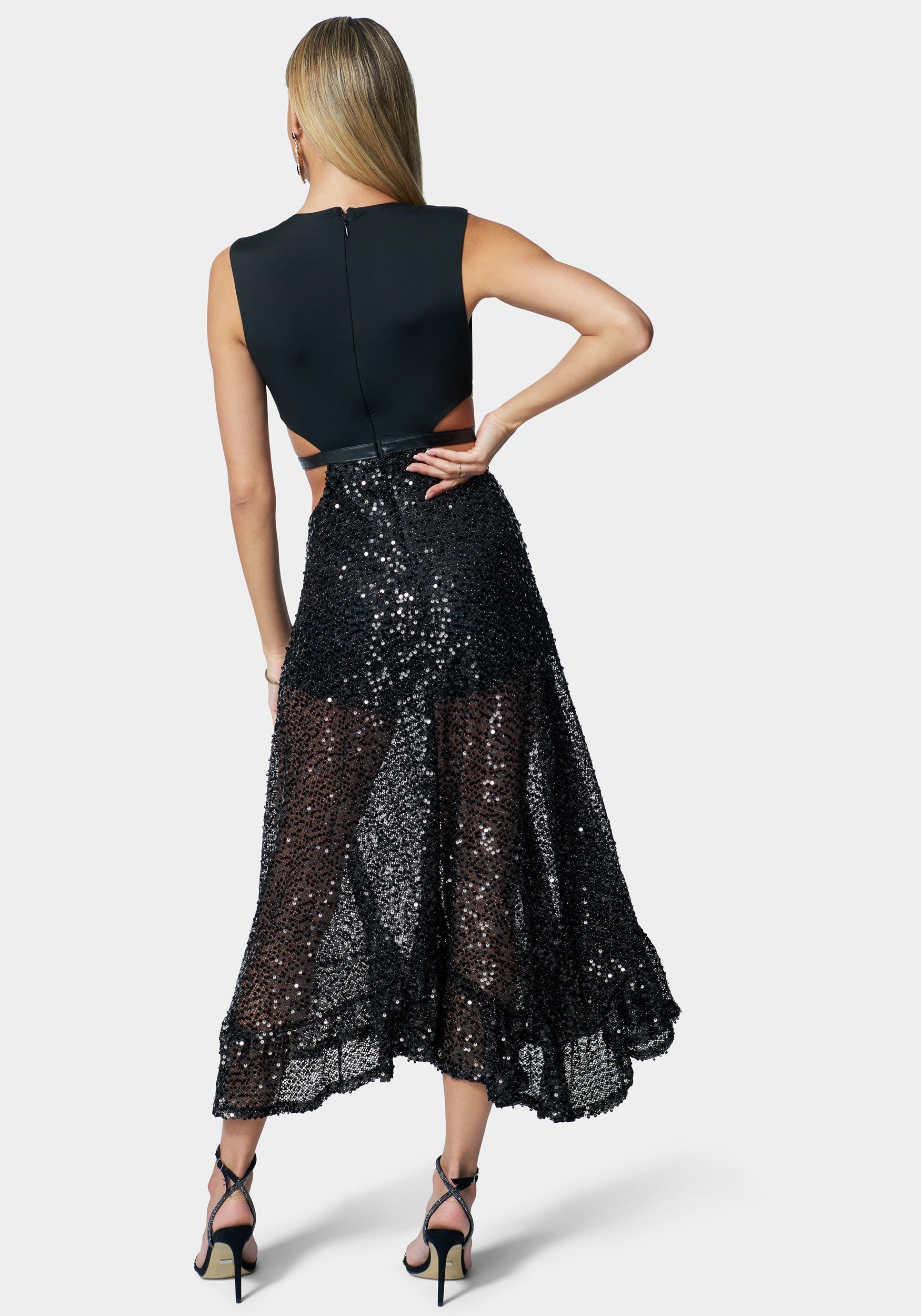 Sequin Mesh Gown