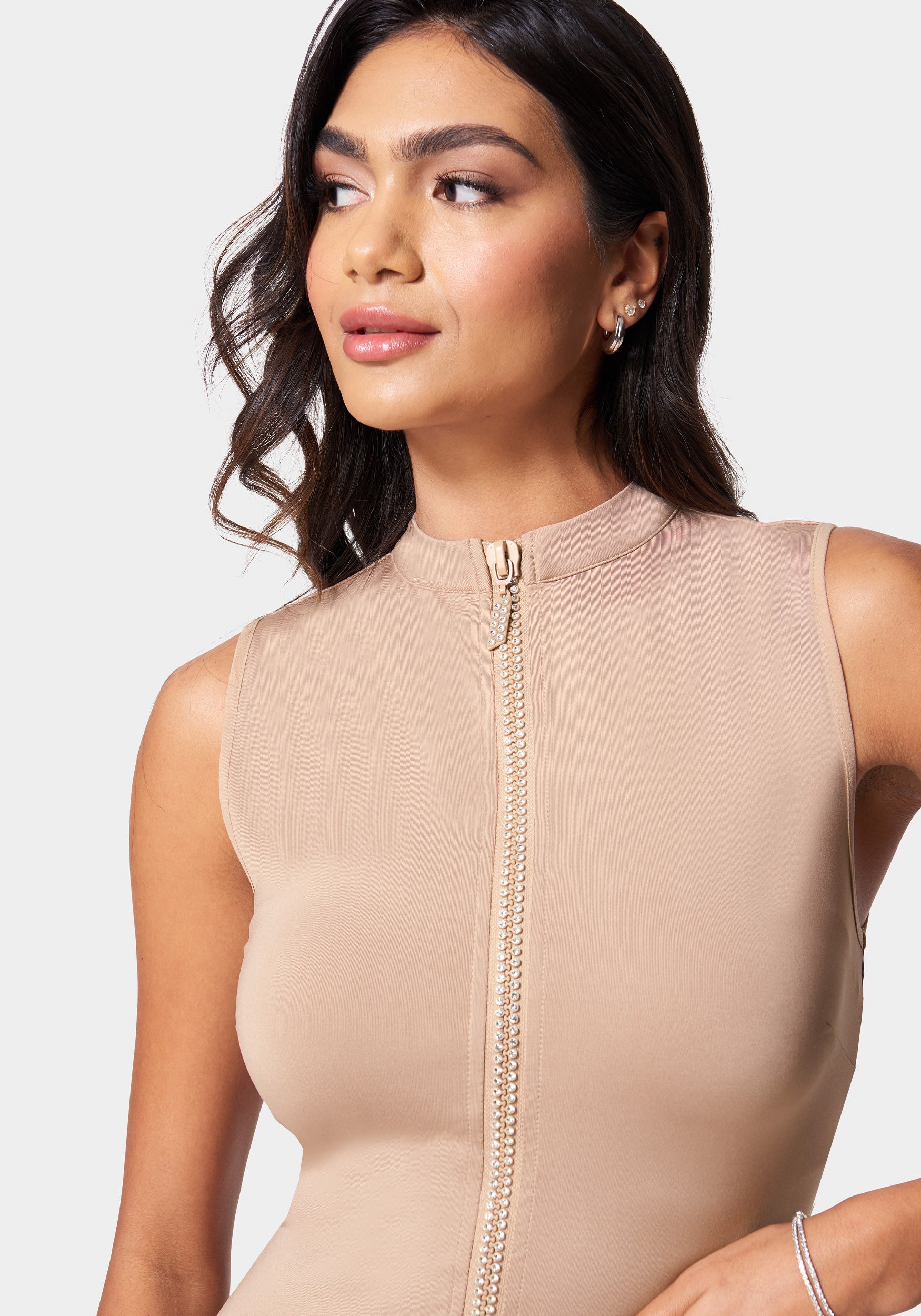 Sparkle Zipper Mini Dress