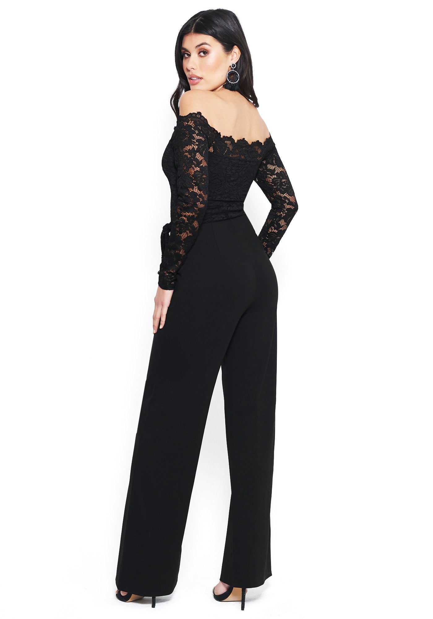 Lace Off Shoulder Jumpsuit