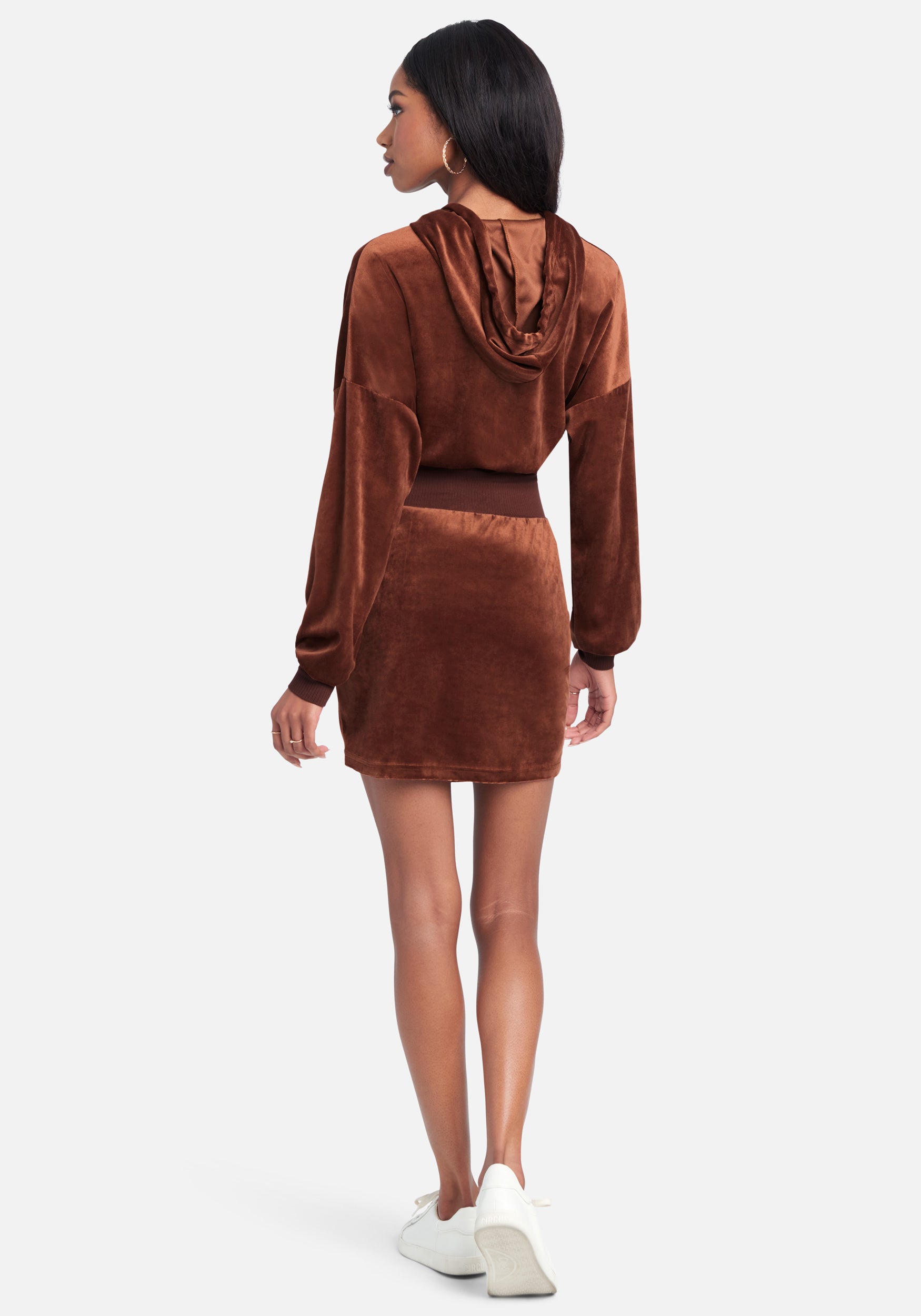 Velour Hoodie Dress