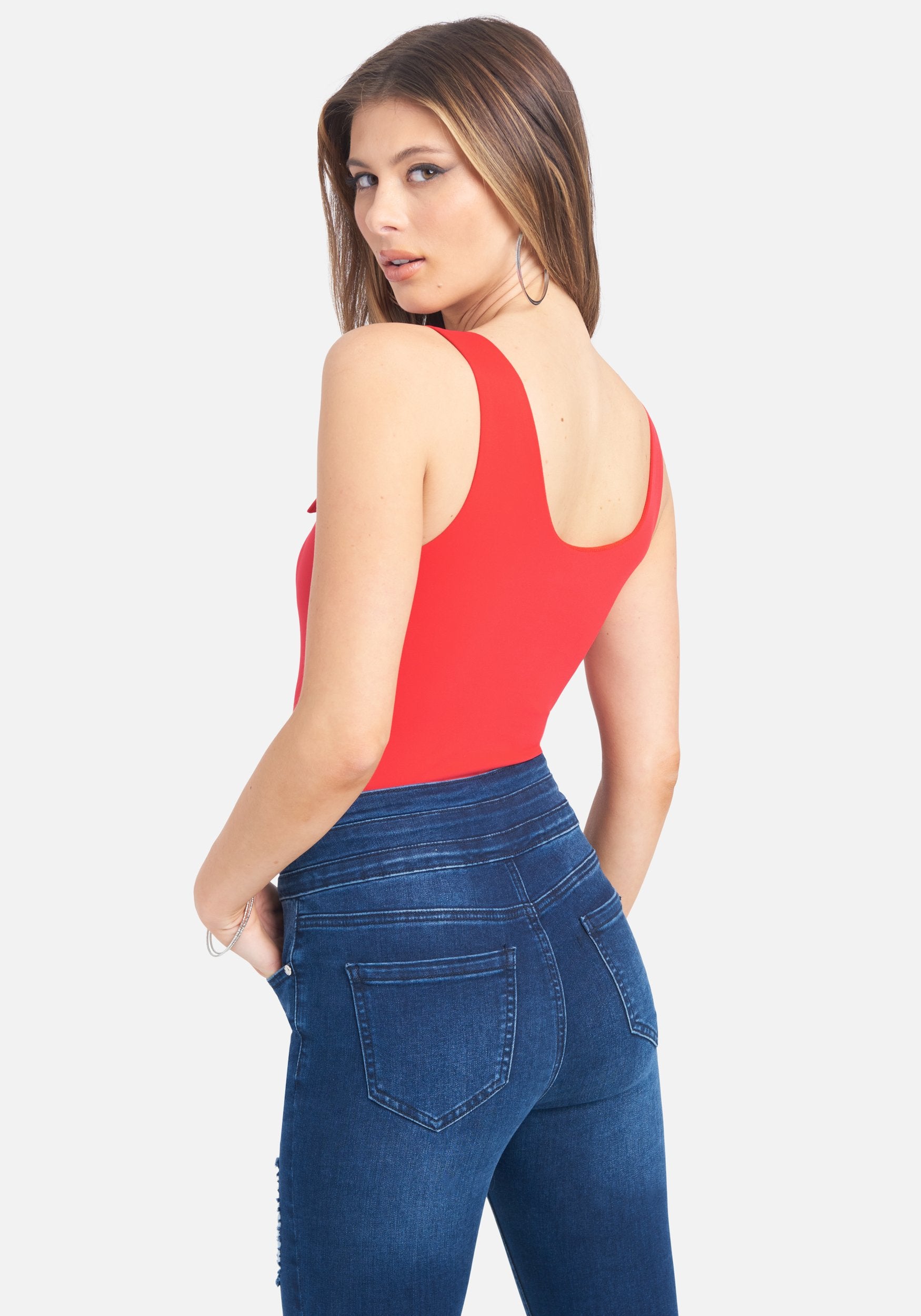 Buckle Shoulder Knit Bodysuit