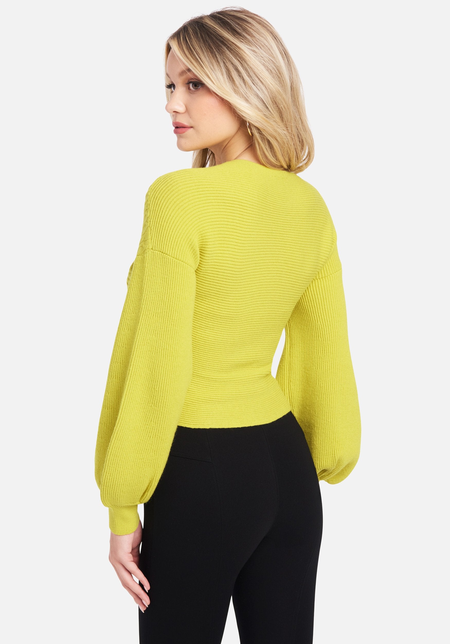 Cable Knit Cross Over Full Sleeve Sweater