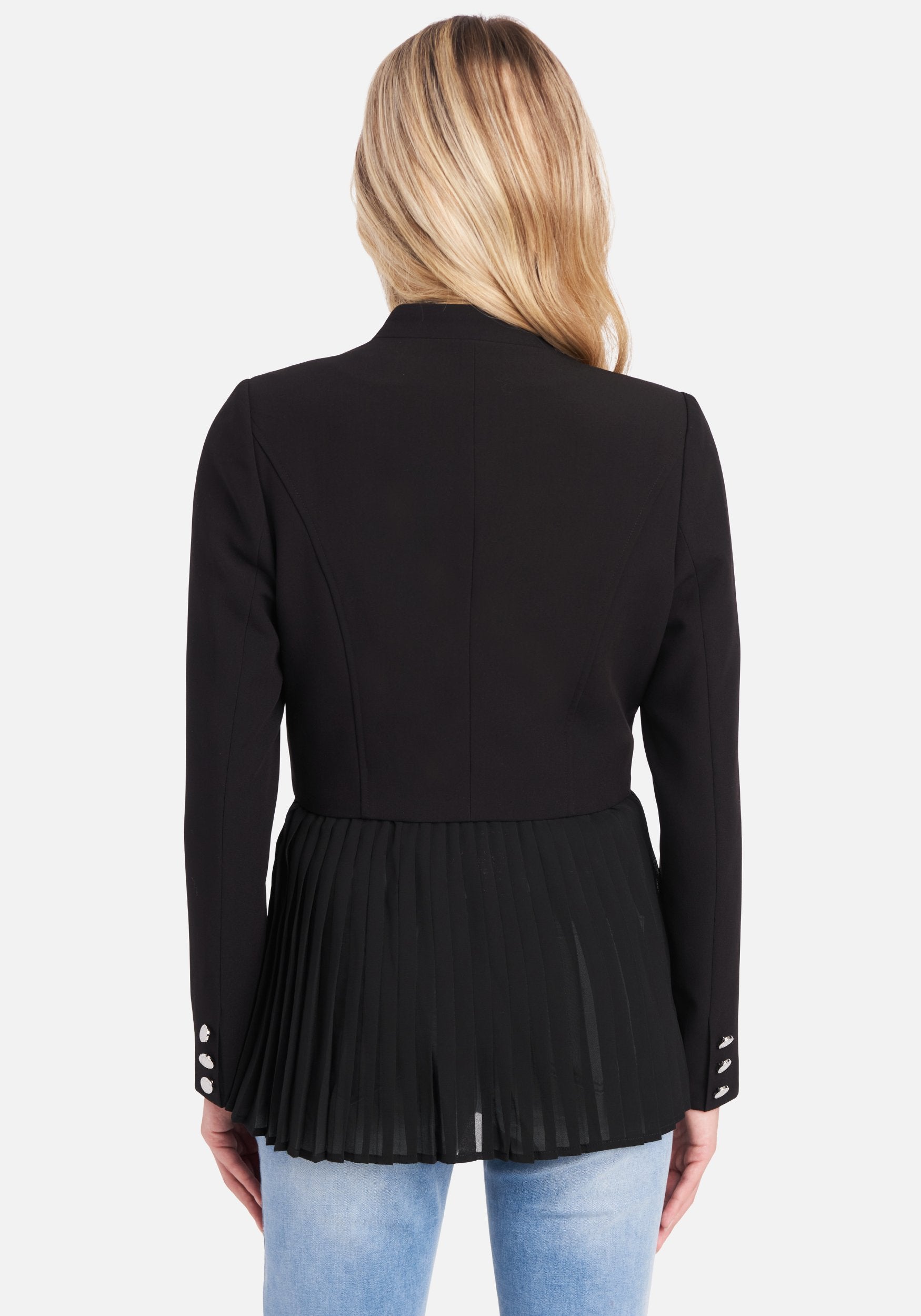 Removable Pleated Hem Twill Jacket