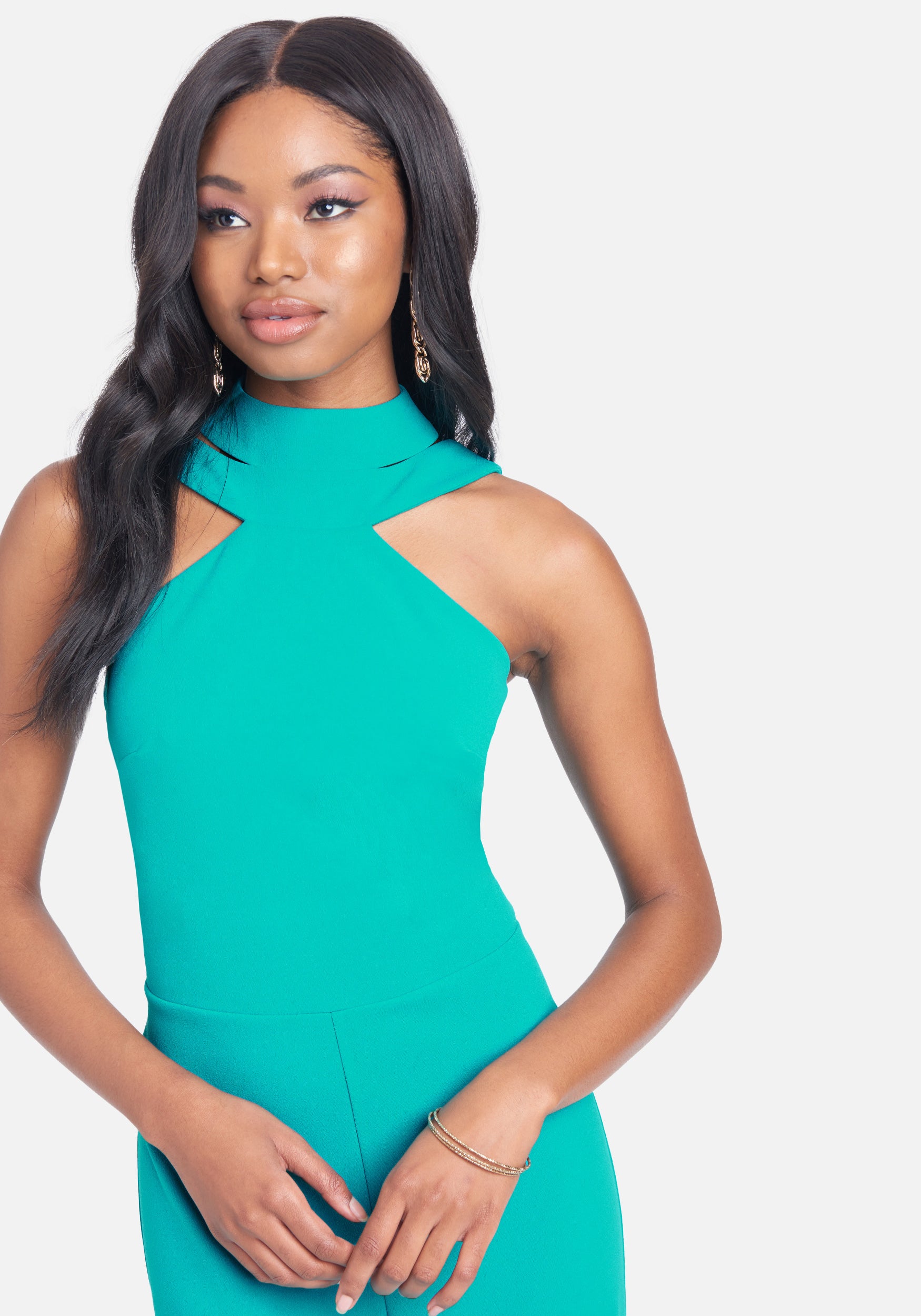 Wide Leg Halter Jumpsuit