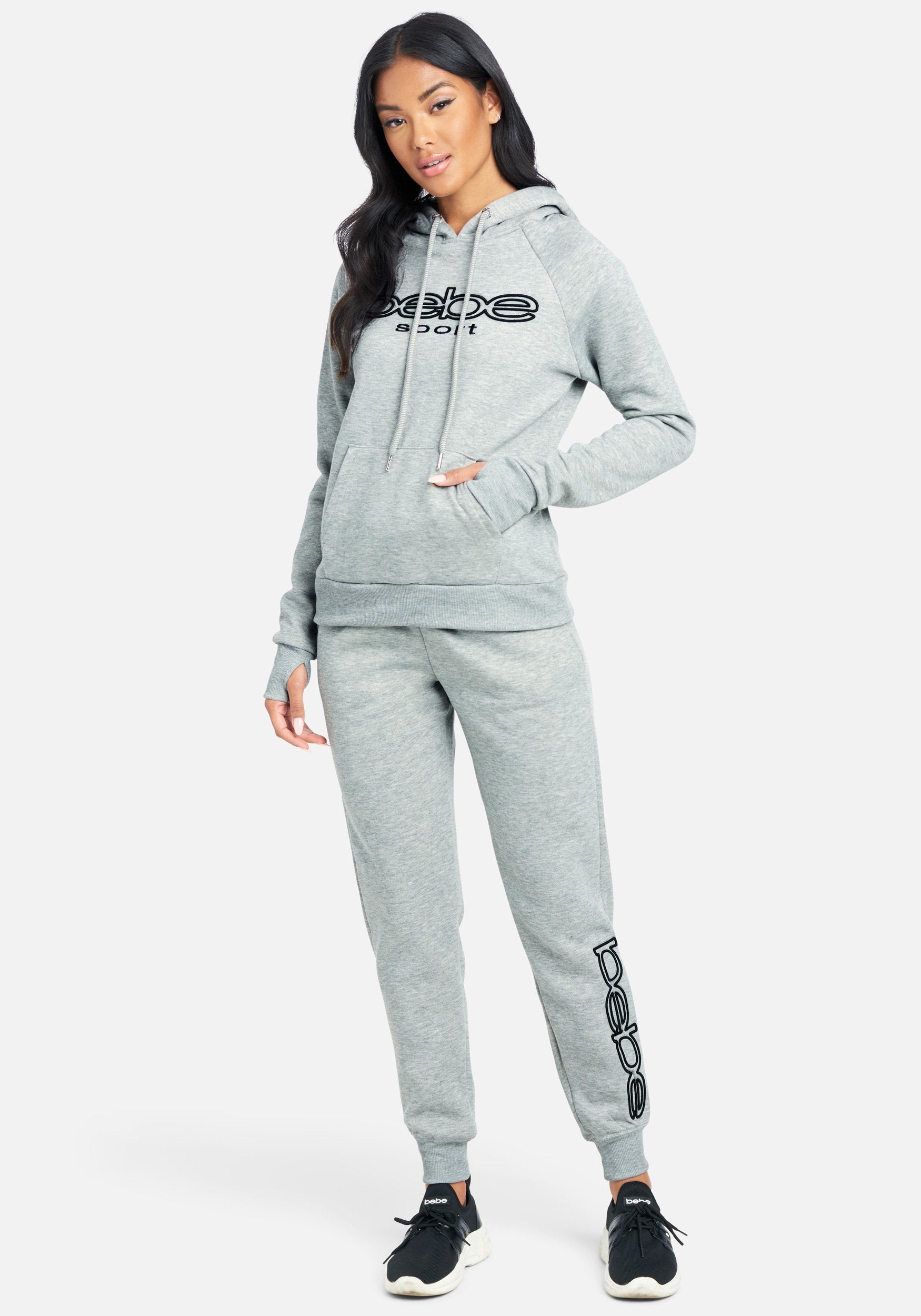 Bebe Sport Embroidered Logo Hoodie