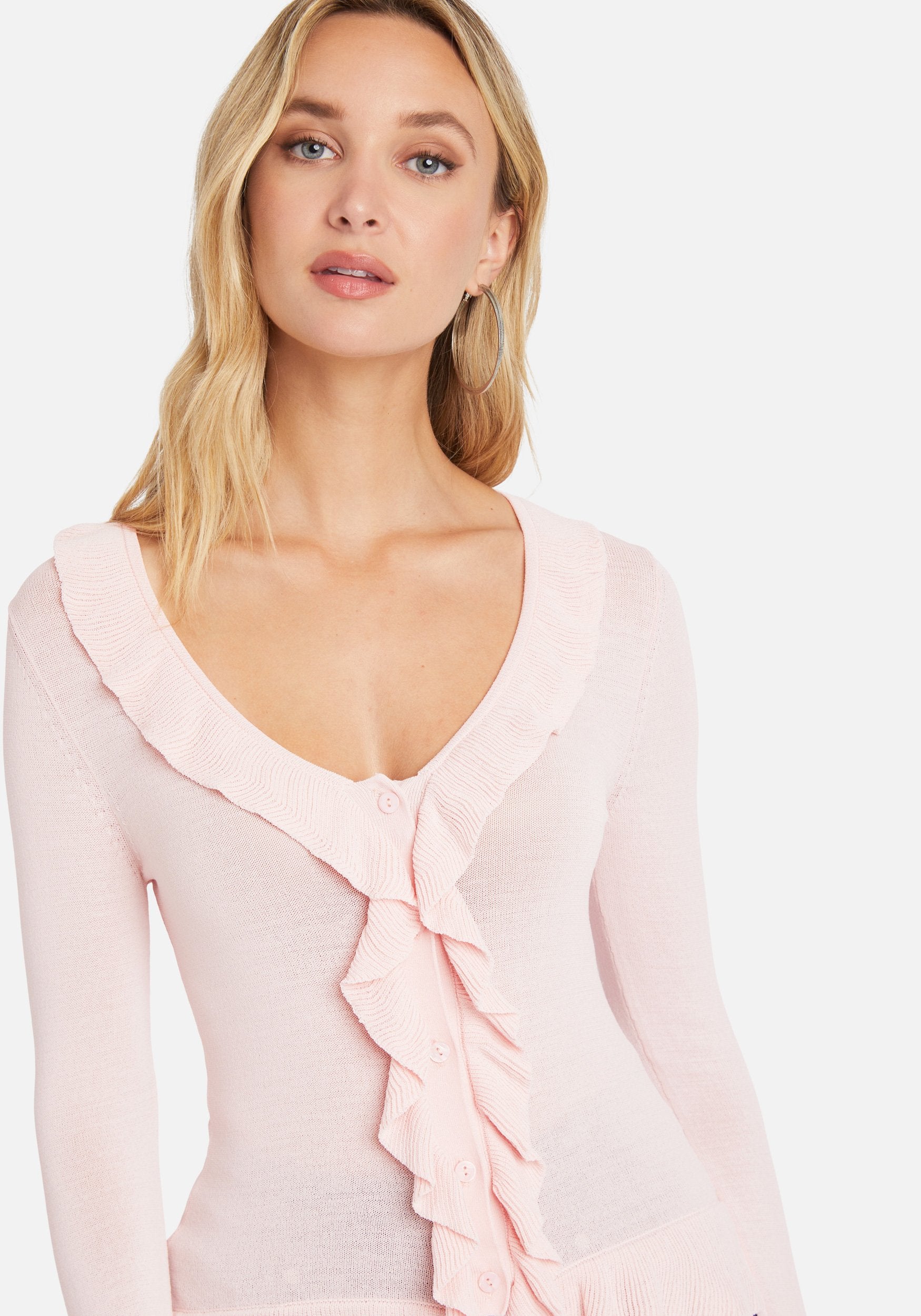 Ruffle Front Cardigan