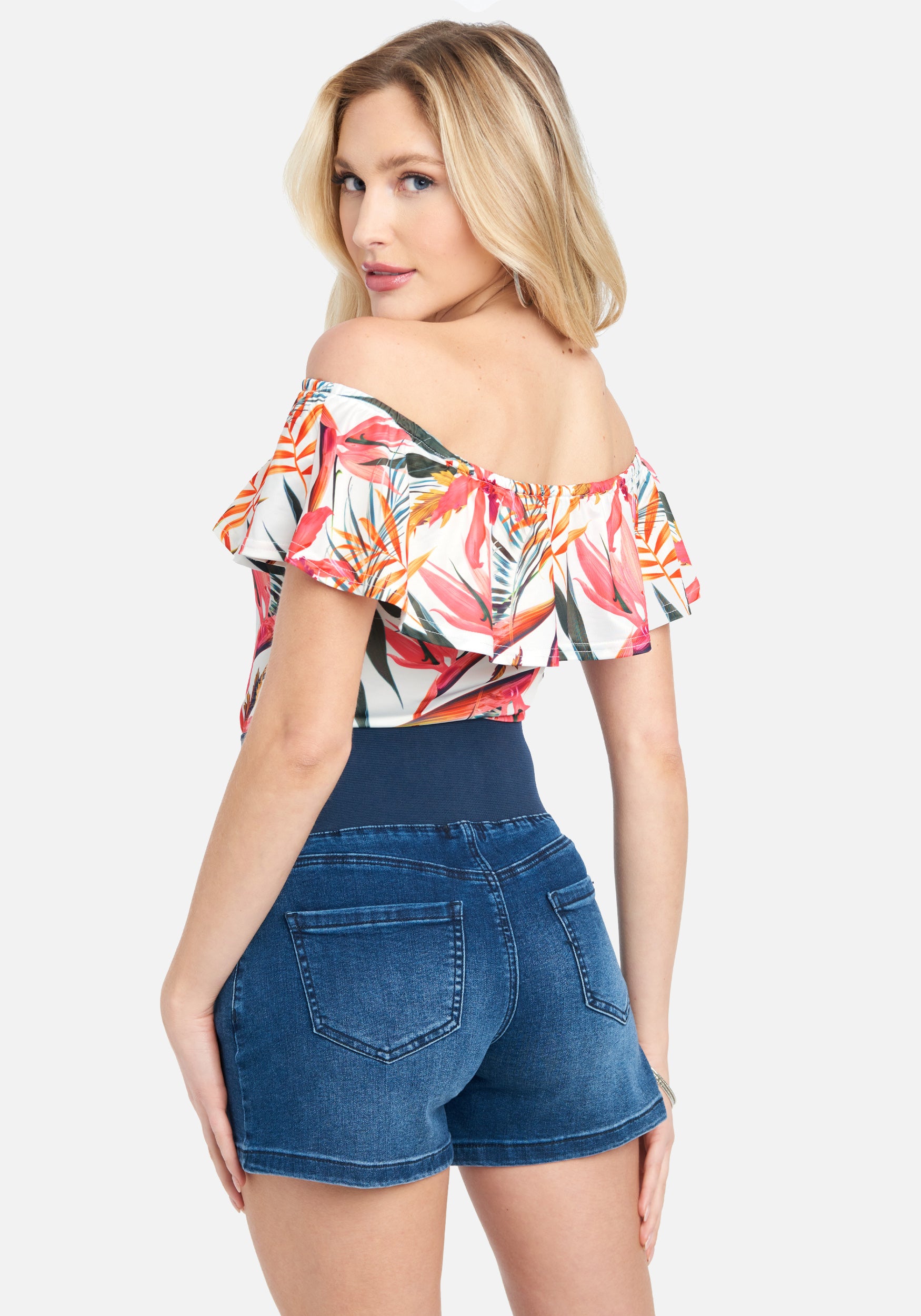 Ruffle Sleeve Off Shoulder Top