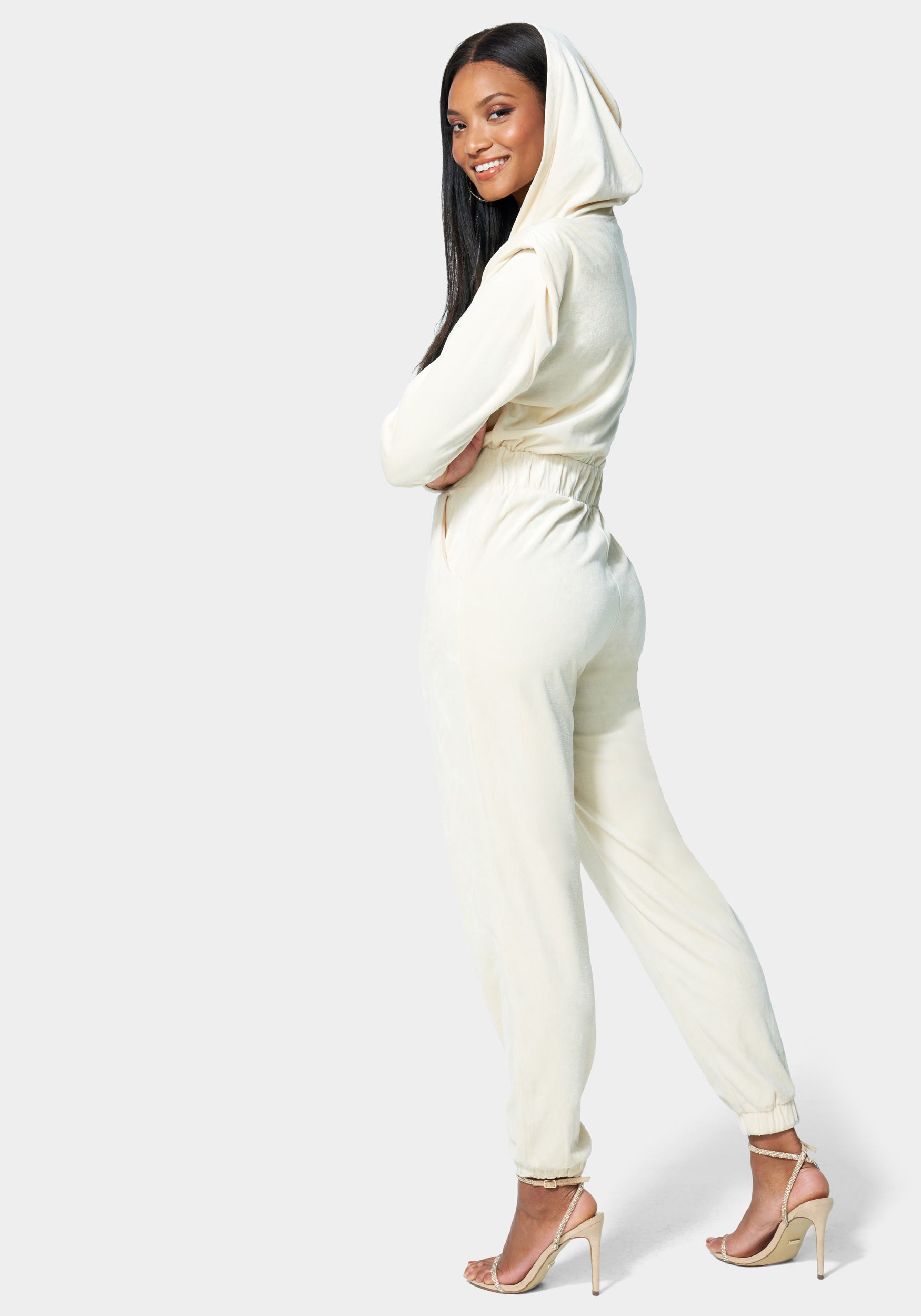 Velour Hoodie Jumpsuit