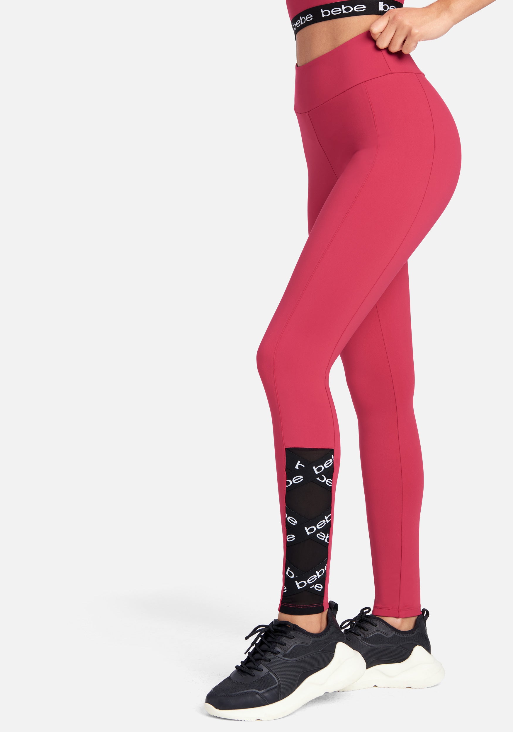 Bebe Logo Elastic Hem Detail Legging