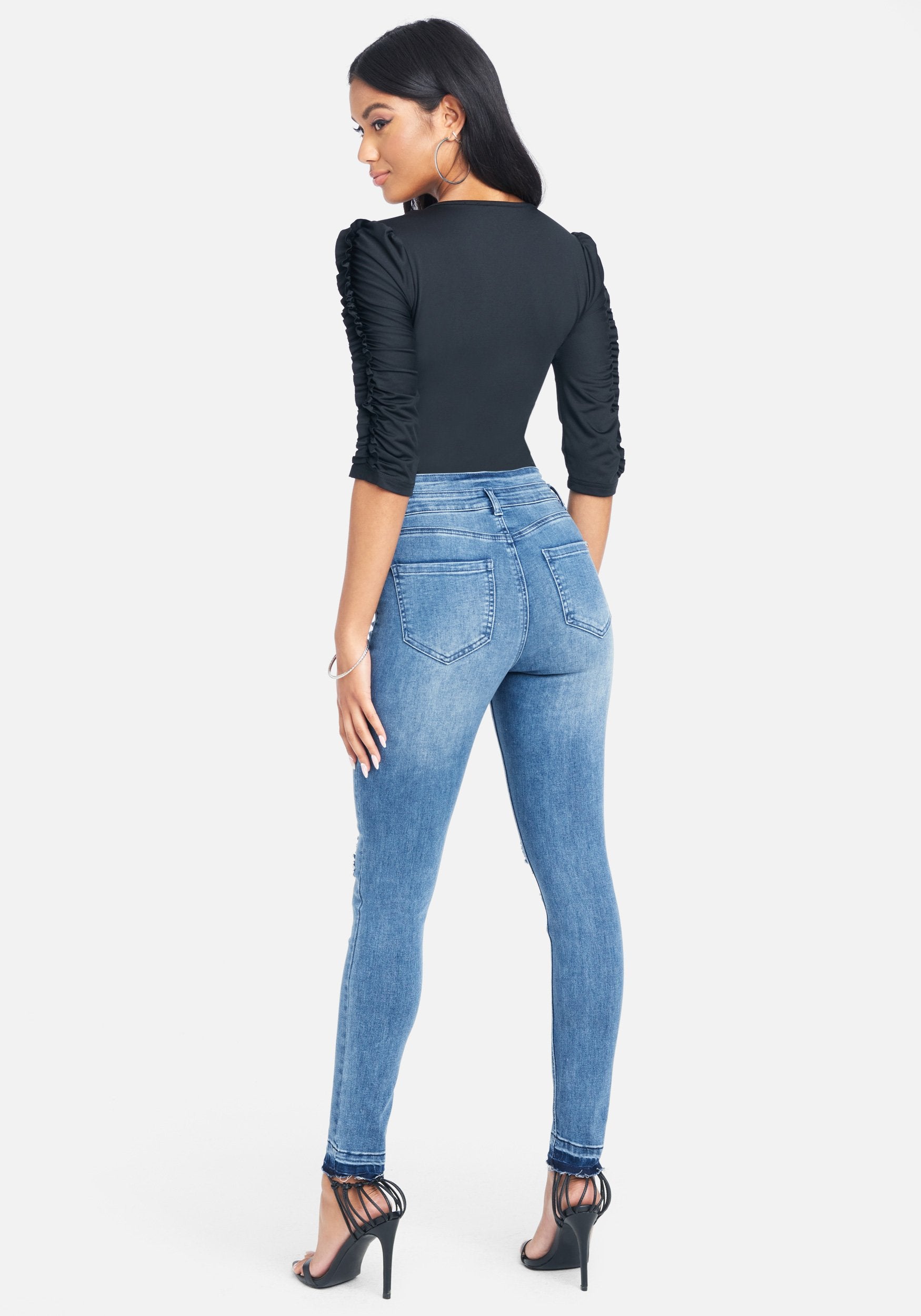 Double Banded High Waist Jeans