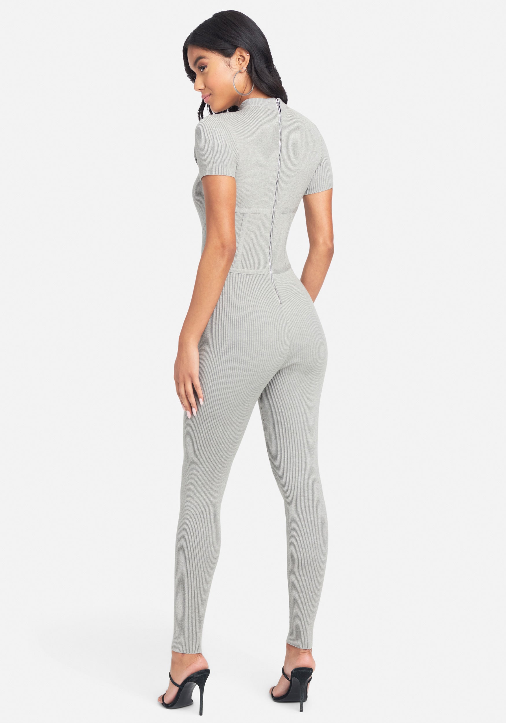 Corset Rib Knit Jumpsuit